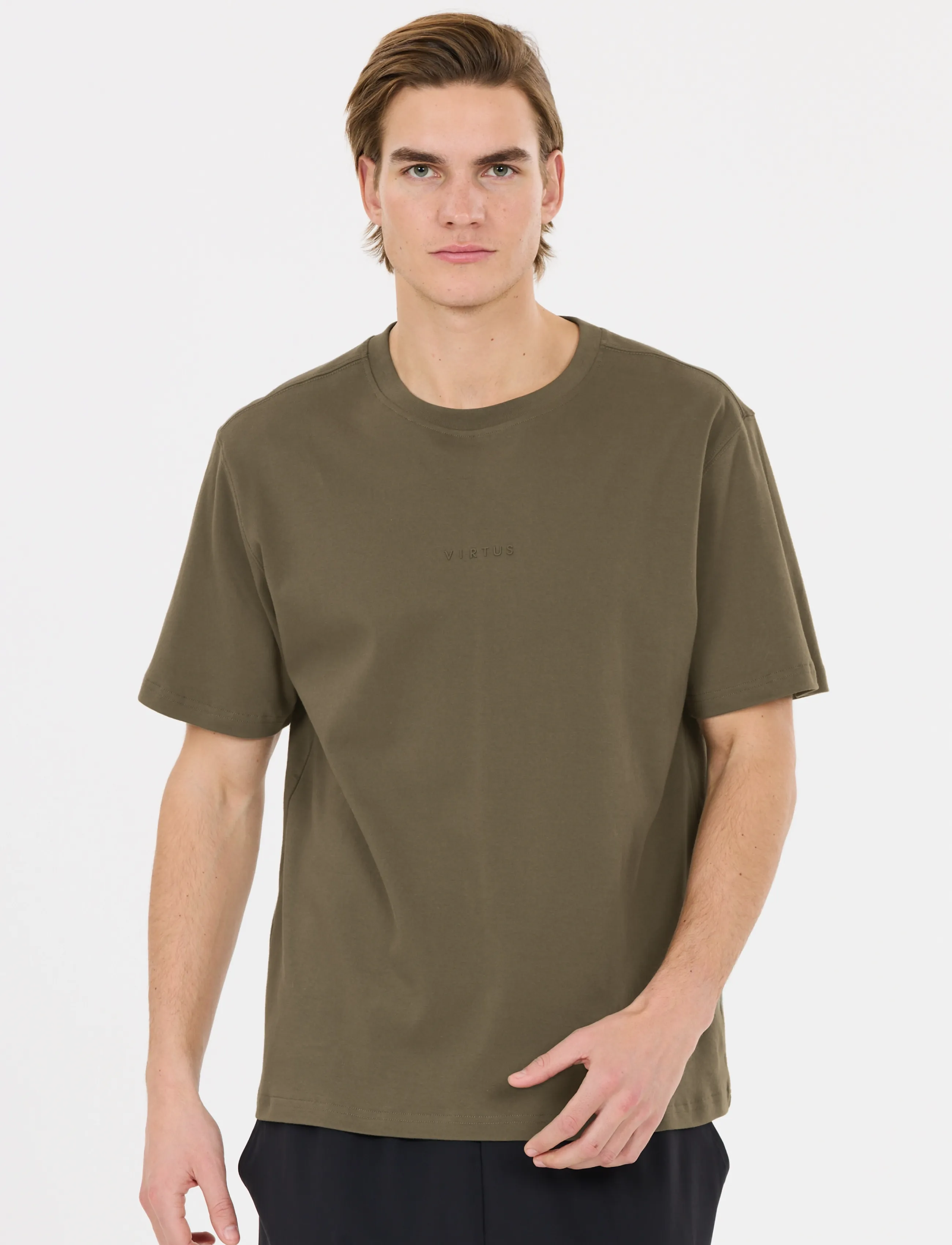 Virtus Dill M Tee - T-shirts - CROCODILE / khaki/green