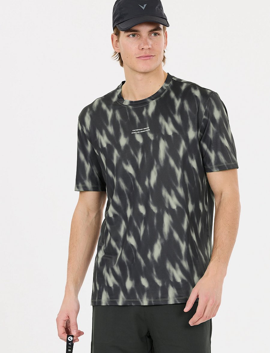 Virtus - Altoni M AOP Tee - oberteile & t-shirts - green northern lights - 0