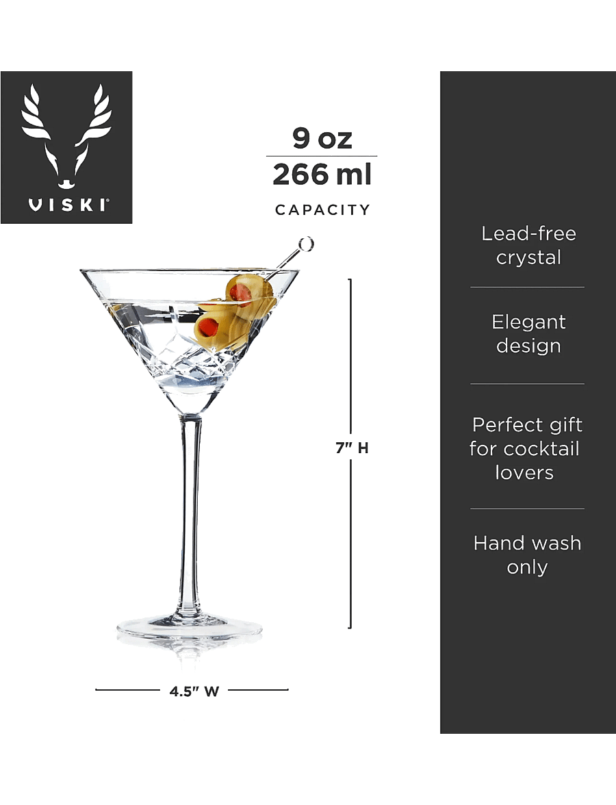 Viski - Admiral Crystal Martini Glasses Viski® - transparent - 3