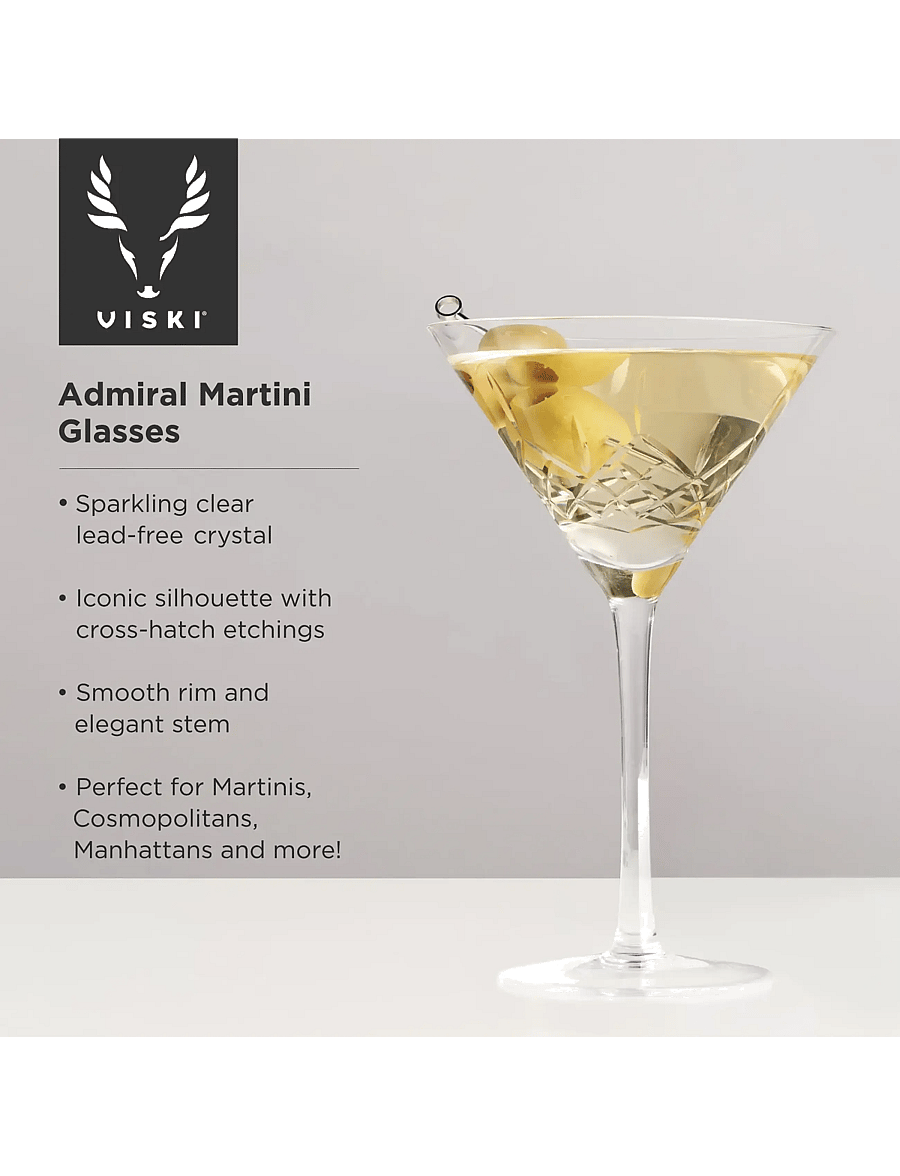 Viski - Admiral Crystal Martini Glasses Viski® - transparent - 4