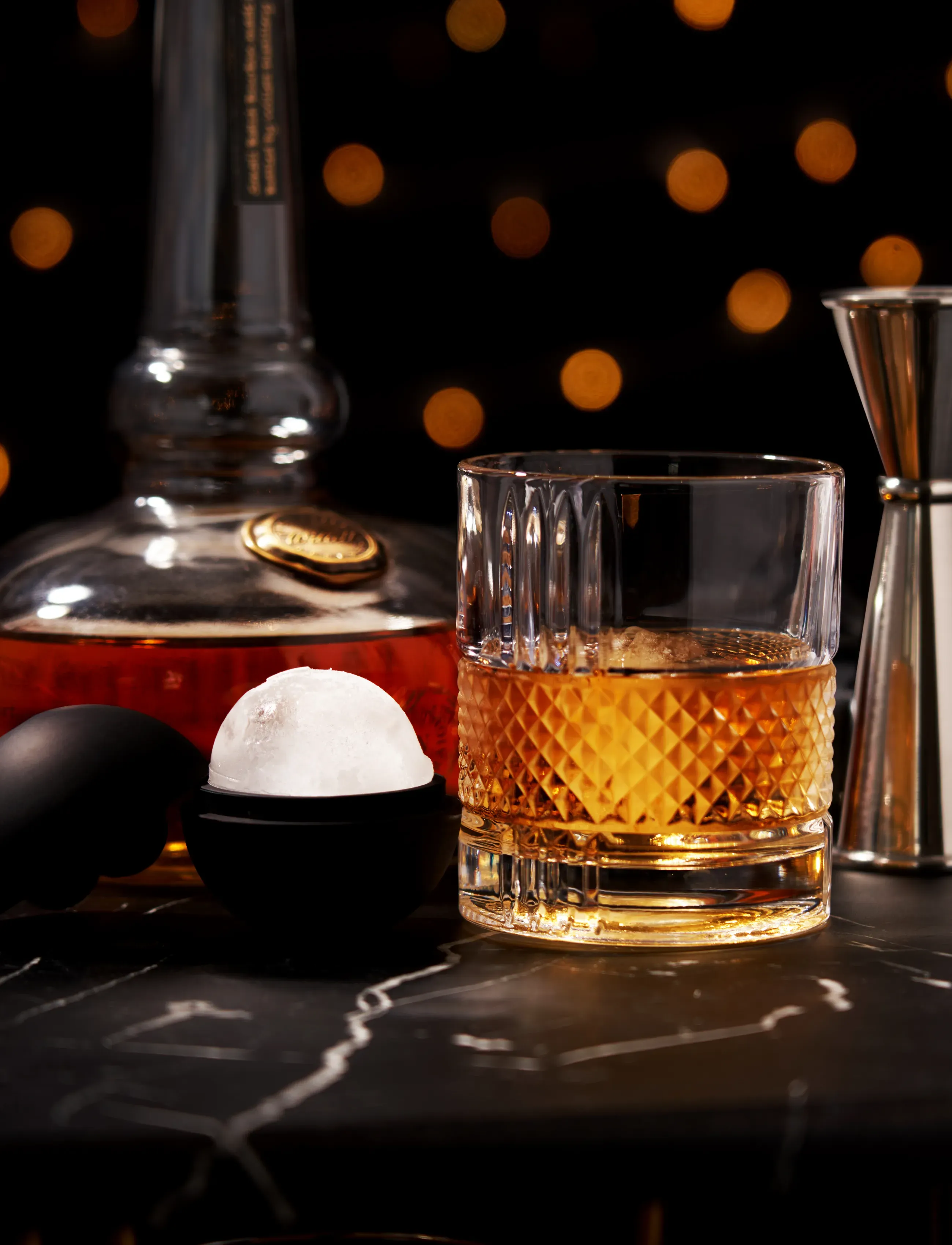 Viski - Revolve Crystal Spinning Rocks Glass Viski® - whiskey- & cognacgläser und schwenker - transparent - 0