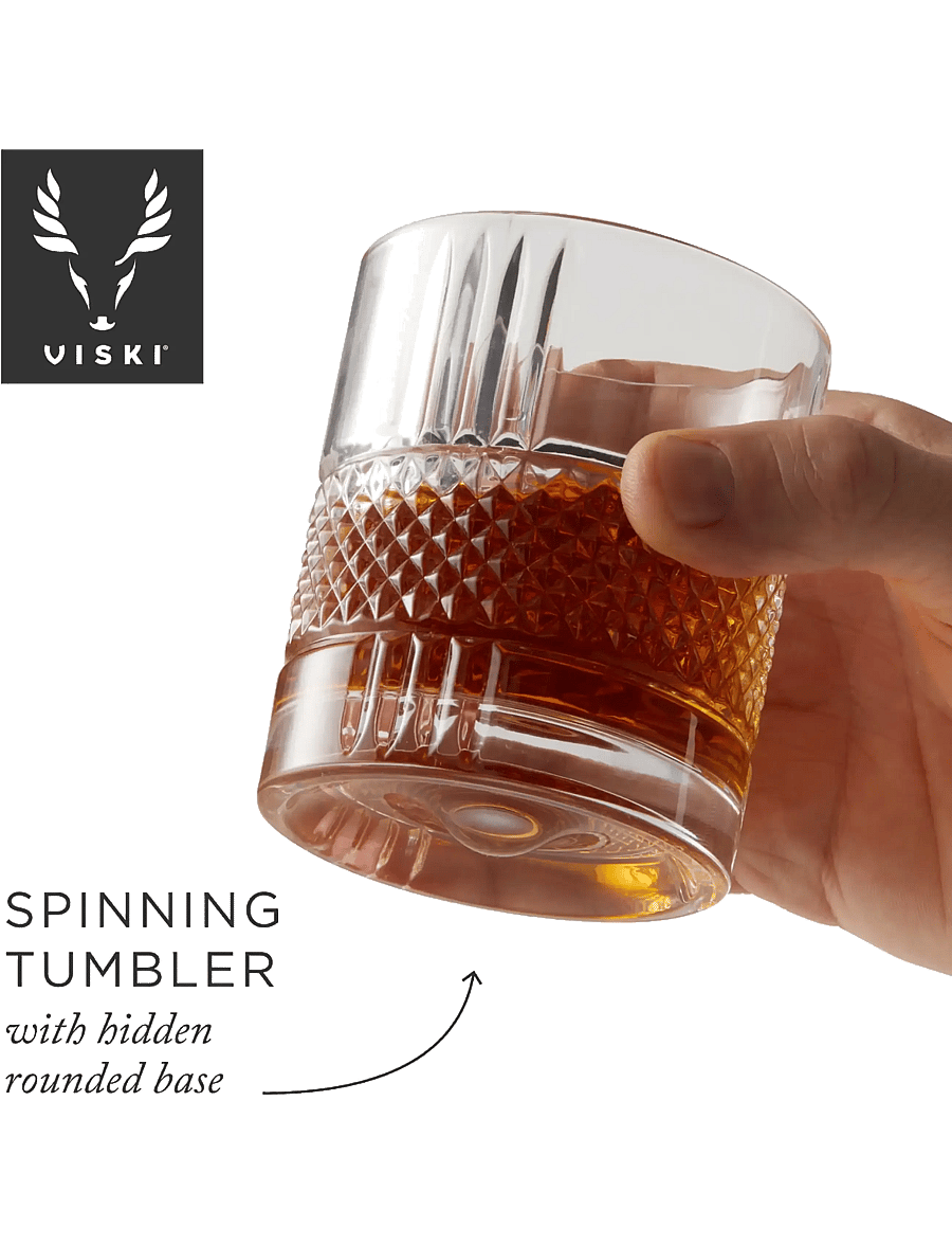 Viski - Revolve Crystal Spinning Rocks Glass Viski® - whiskey- & cognacgläser und schwenker - transparent - 3
