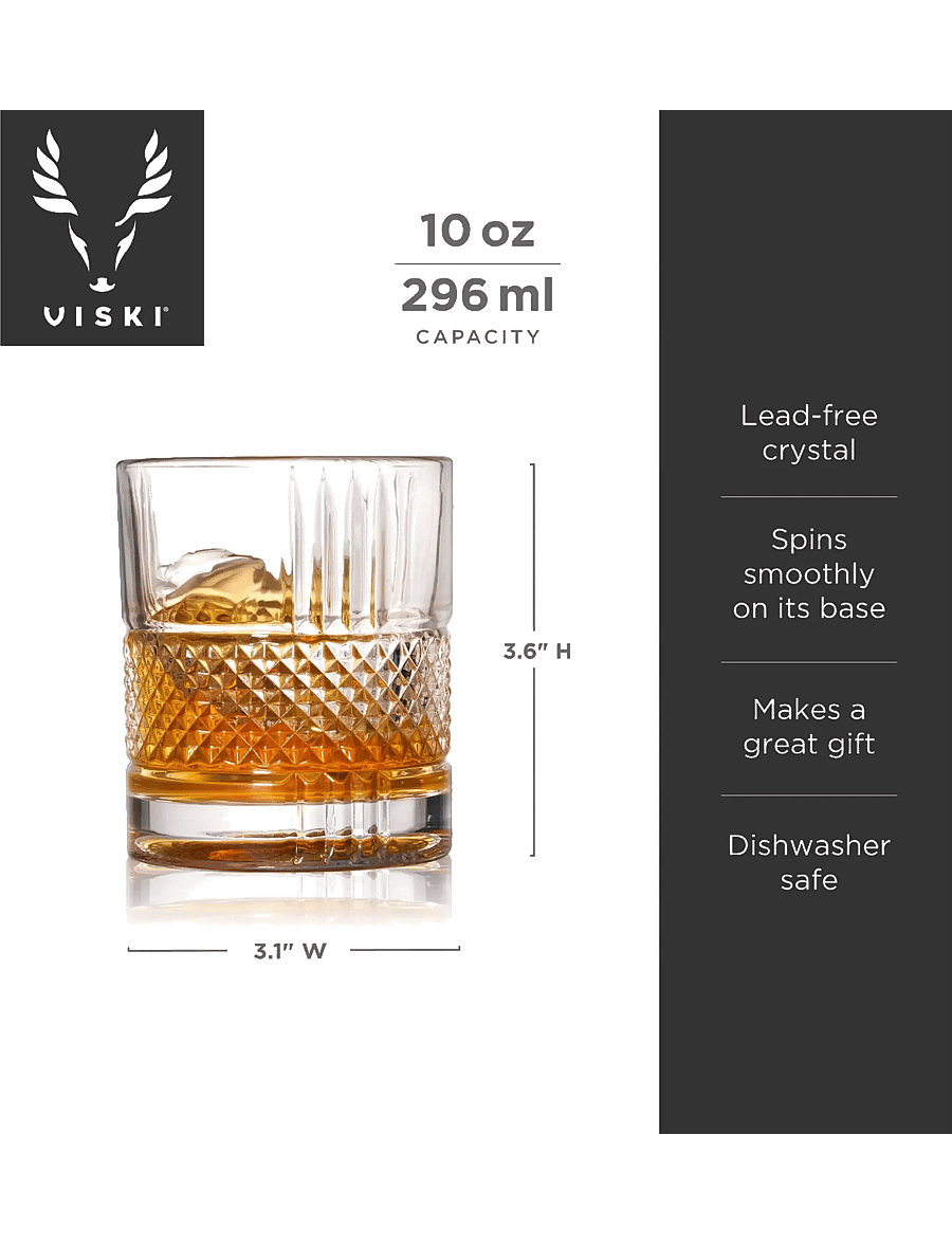 Viski - Revolve Crystal Spinning Rocks Glass Viski® - whiskey- & cognacgläser und schwenker - transparent - 4