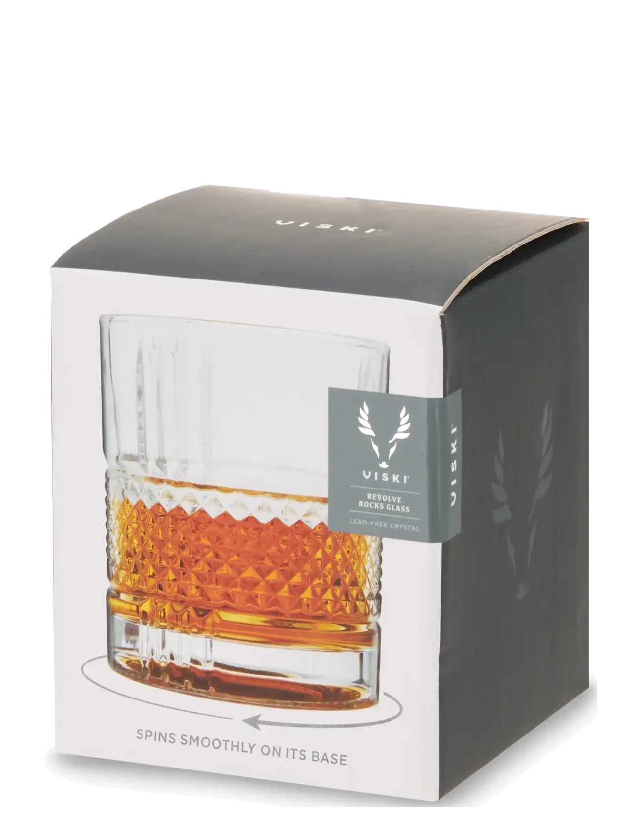 Viski - Revolve Crystal Spinning Rocks Glass Viski® - whiskey- & cognacgläser und schwenker - transparent - 5