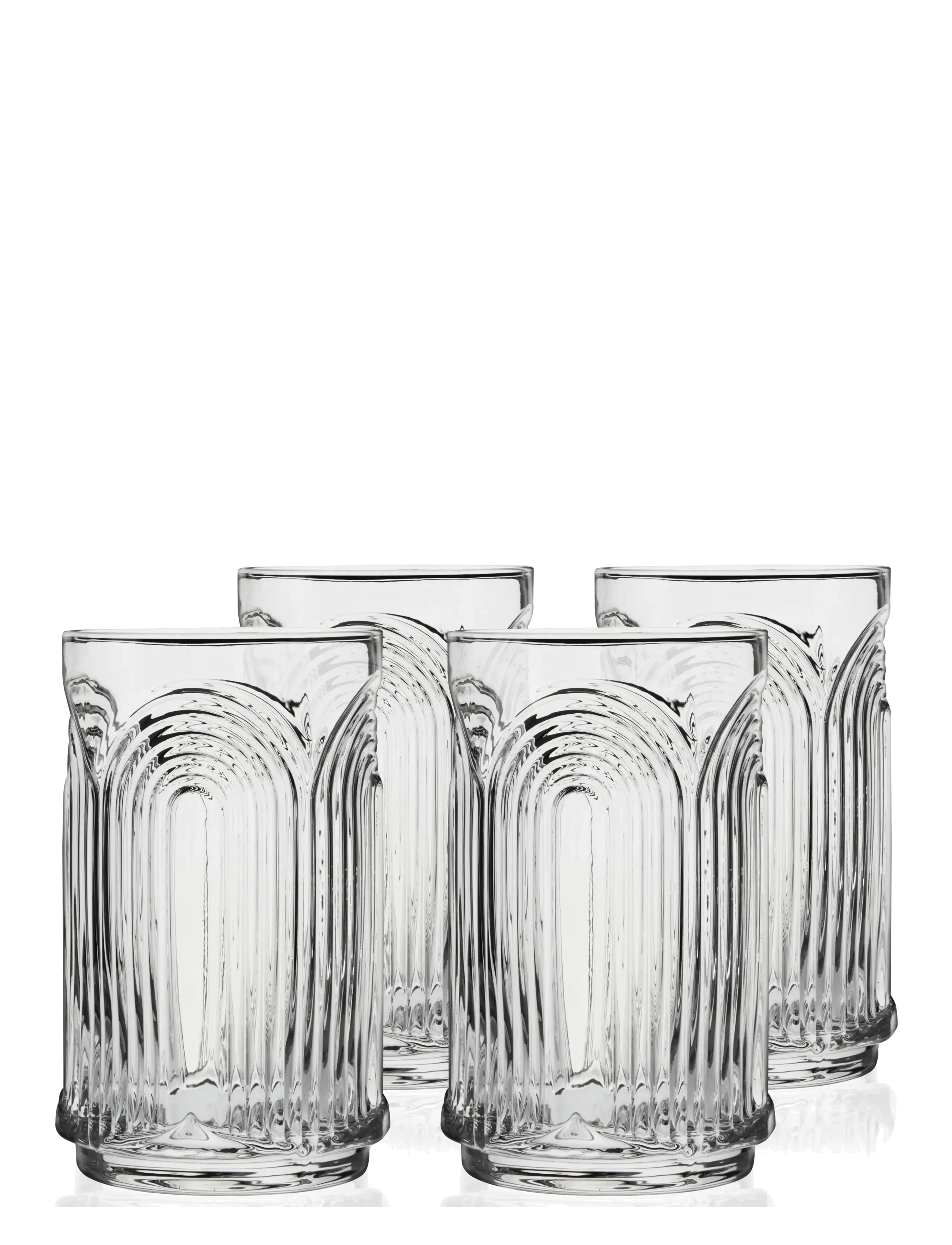 Viski Deco Beau Crystal Highball Glasses Viski® - Viski - TRANSPARENT / clear