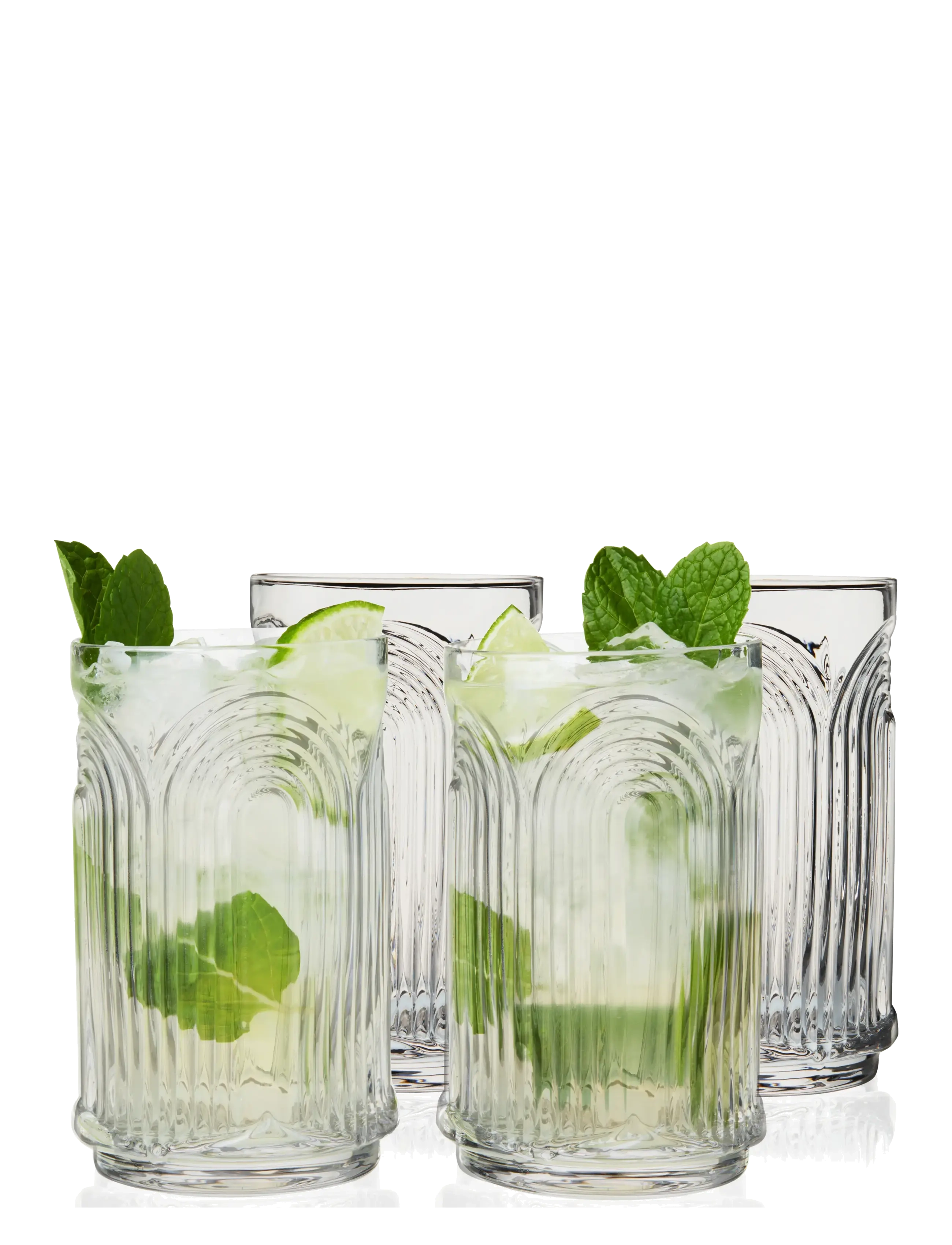 Viski - Deco Beau Crystal Highball Glasses Viski® - transparent - 2