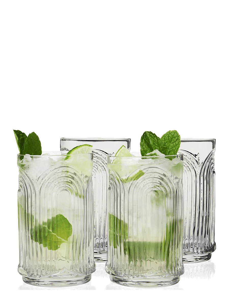 Viski - Deco Beau Crystal Highball Glasses Viski® - transparent - 2