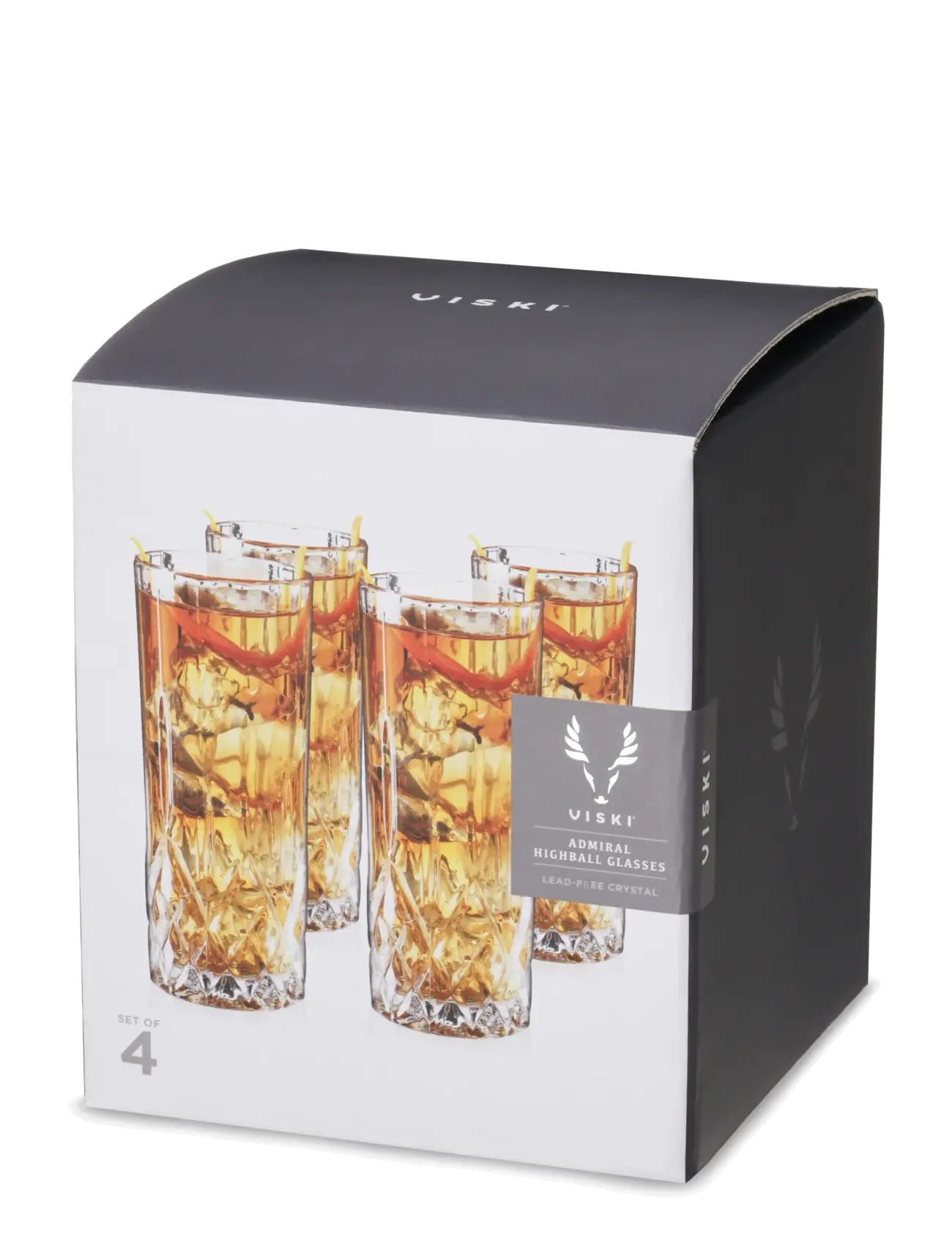 Viski - Admiral Crystal Highball Glasses Viski® - transparent - 3