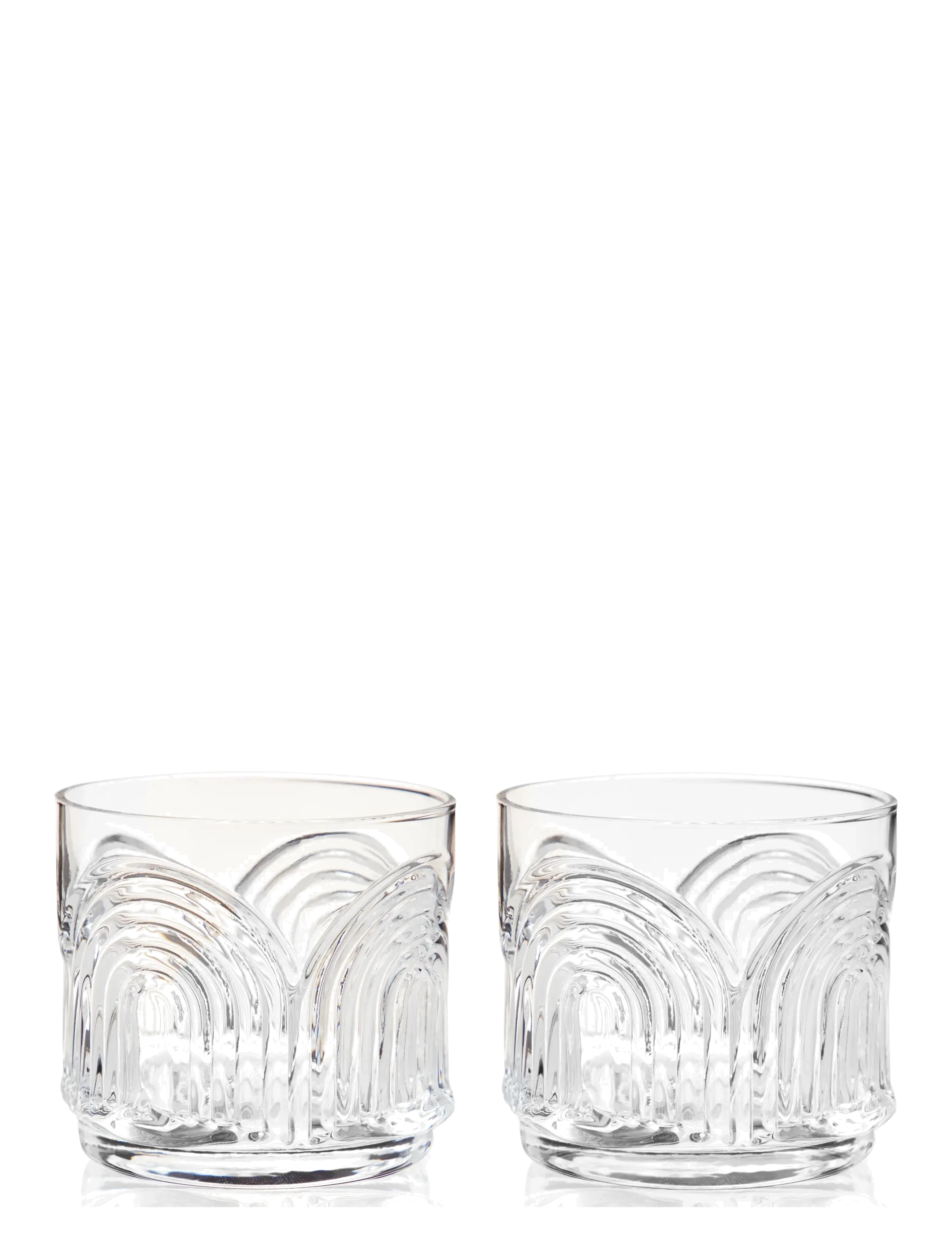 Viski Deco Beau Crystal Lowball Tumblers Viski® - Viski - TRANSPARENT / clear