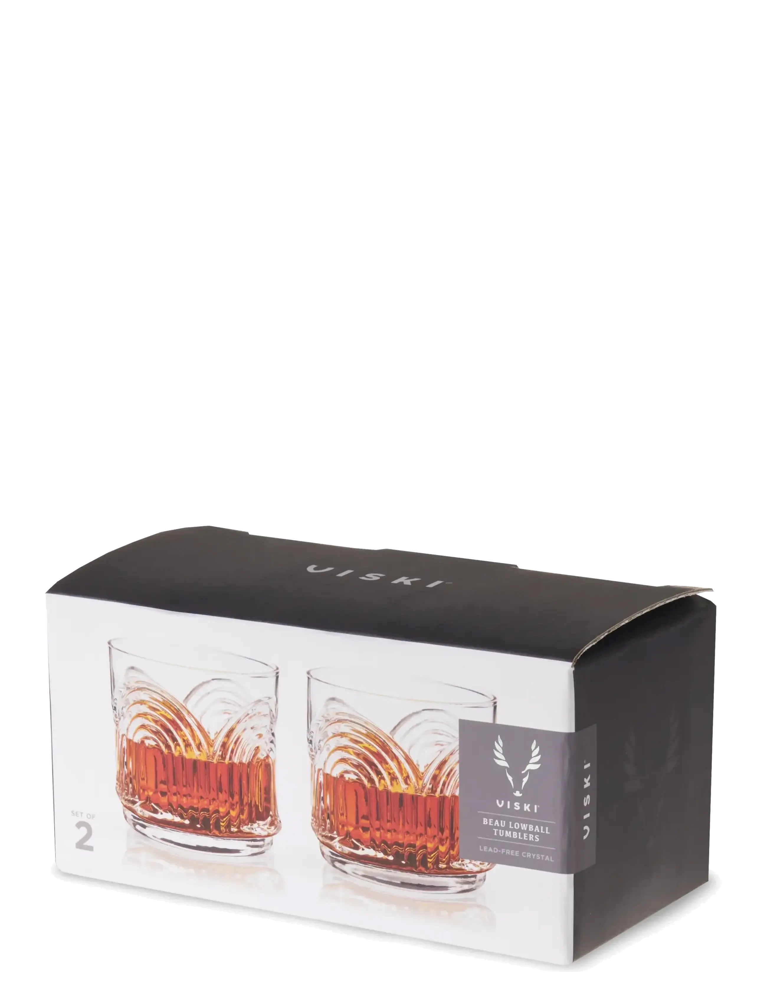 Viski - Deco Beau Crystal Lowball Tumblers Viski® - transparent - 5