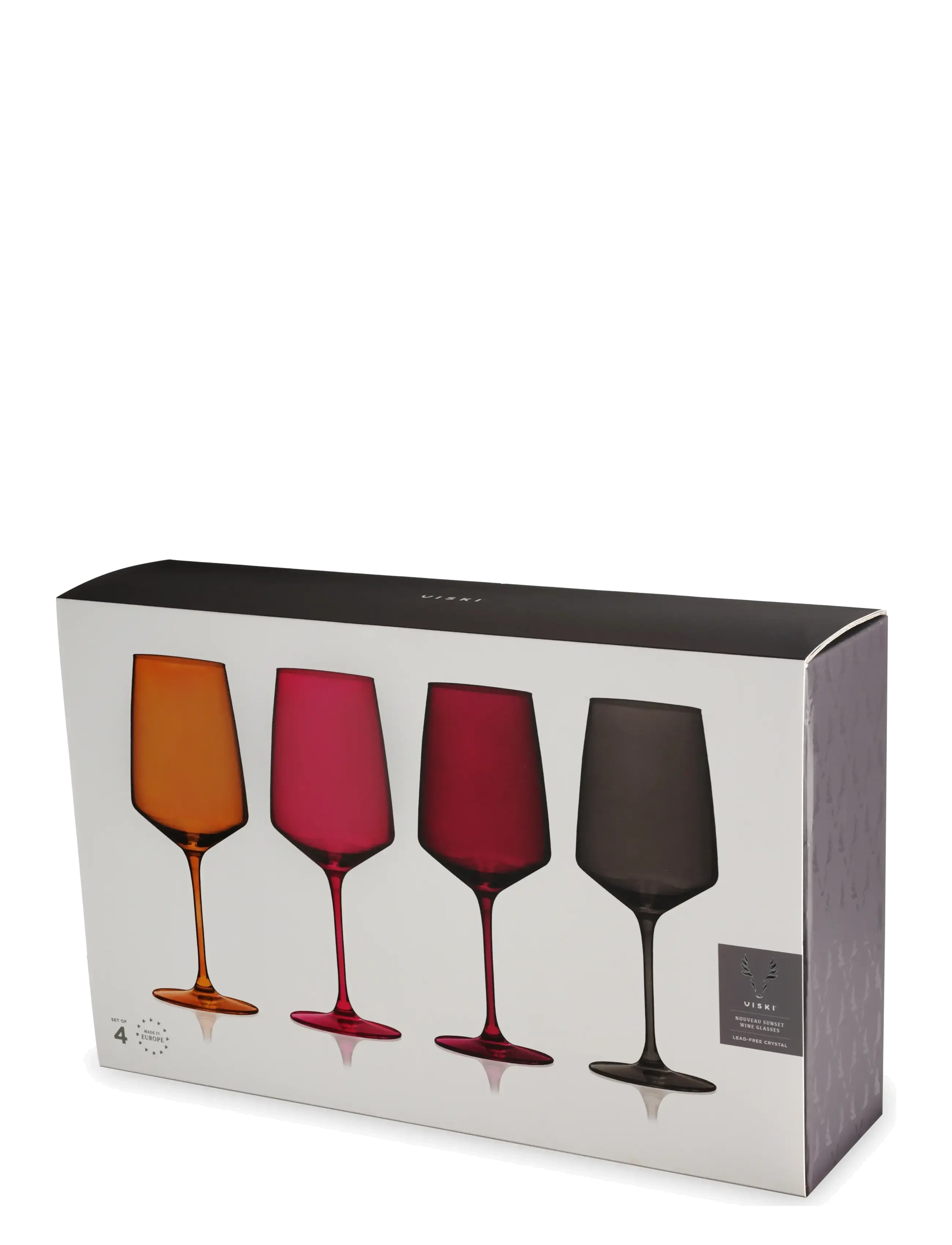 Viski - Reserve Nouveau Crystal Wine Glasses in Sunset Viski® - vitvinsglas - sunset - 5