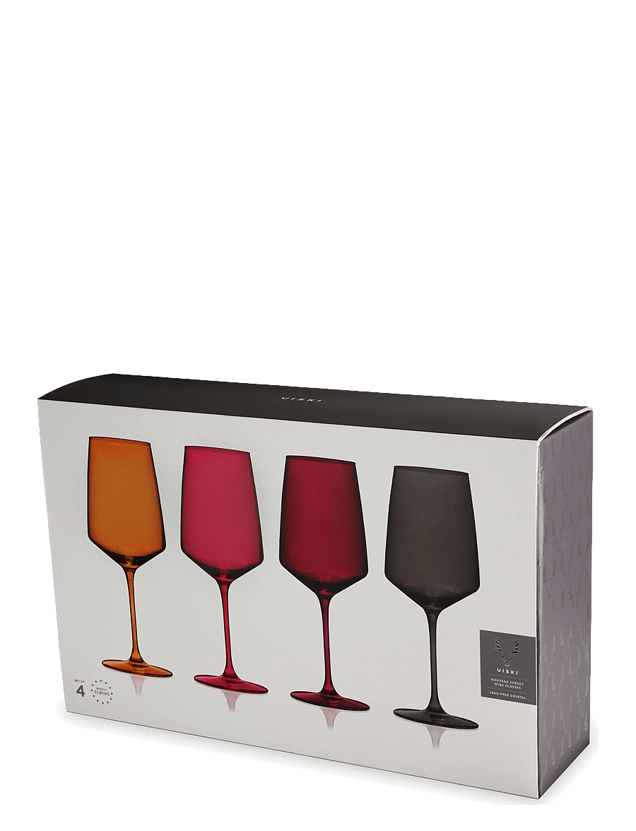 Viski - Reserve Nouveau Crystal Wine Glasses in Sunset Viski® - sunset - 5