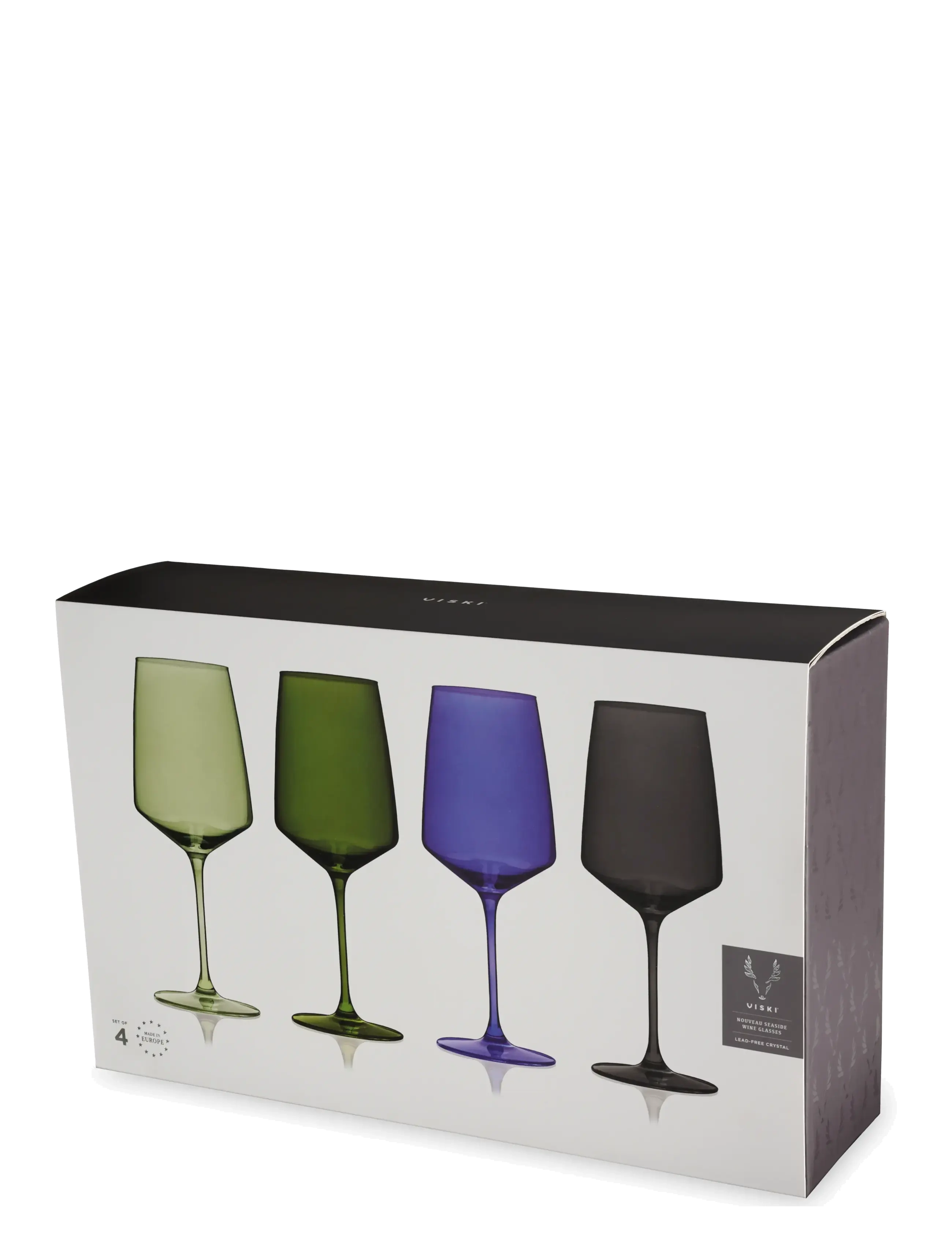 Viski - Reserve Nouveau Crystal Wine Glasses in Seaside Viski® - vitvinsglas - seaside - 5