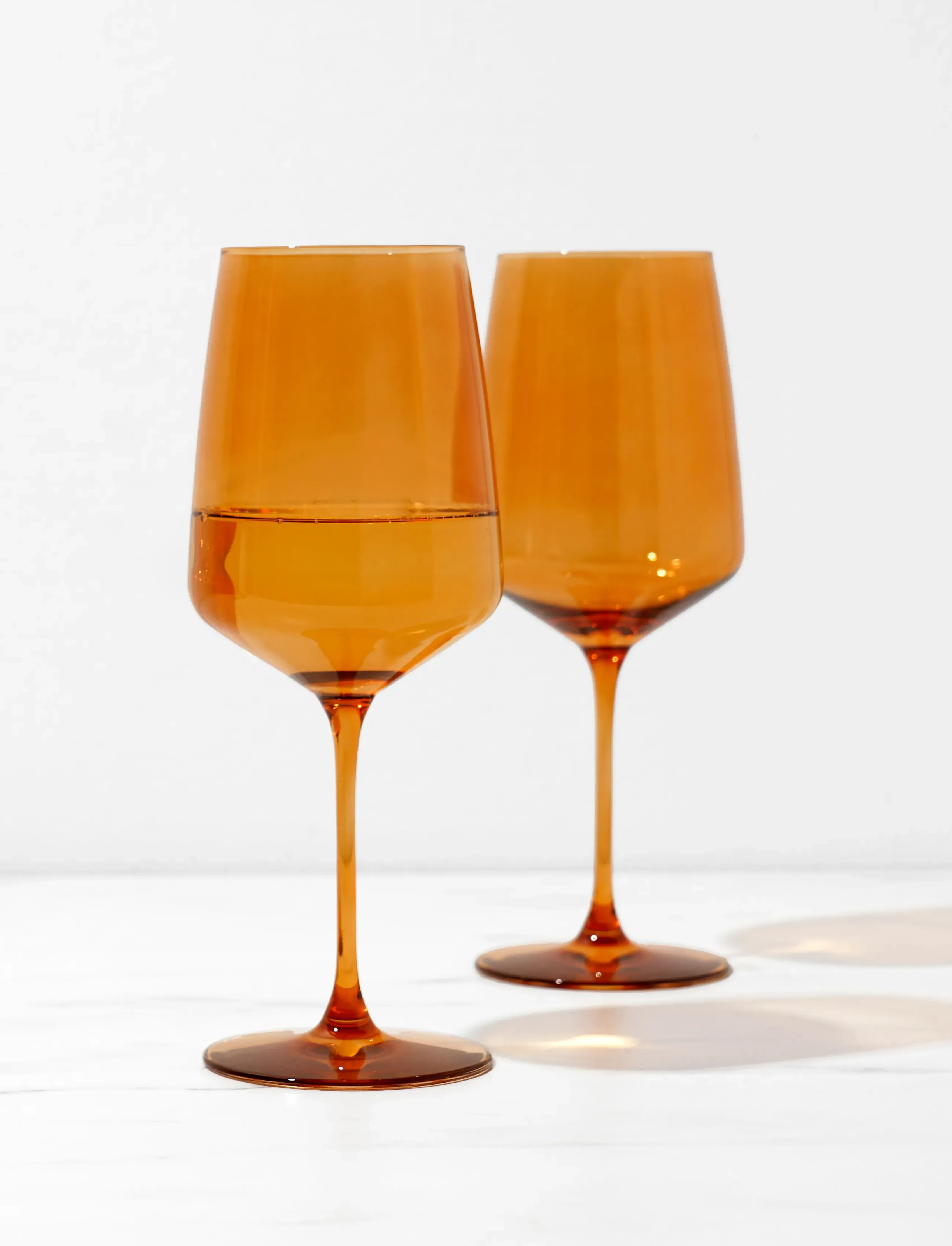 Viski - Reserve Nouveau Crystal Wine Glasses in Amber Viski® - amber - 0