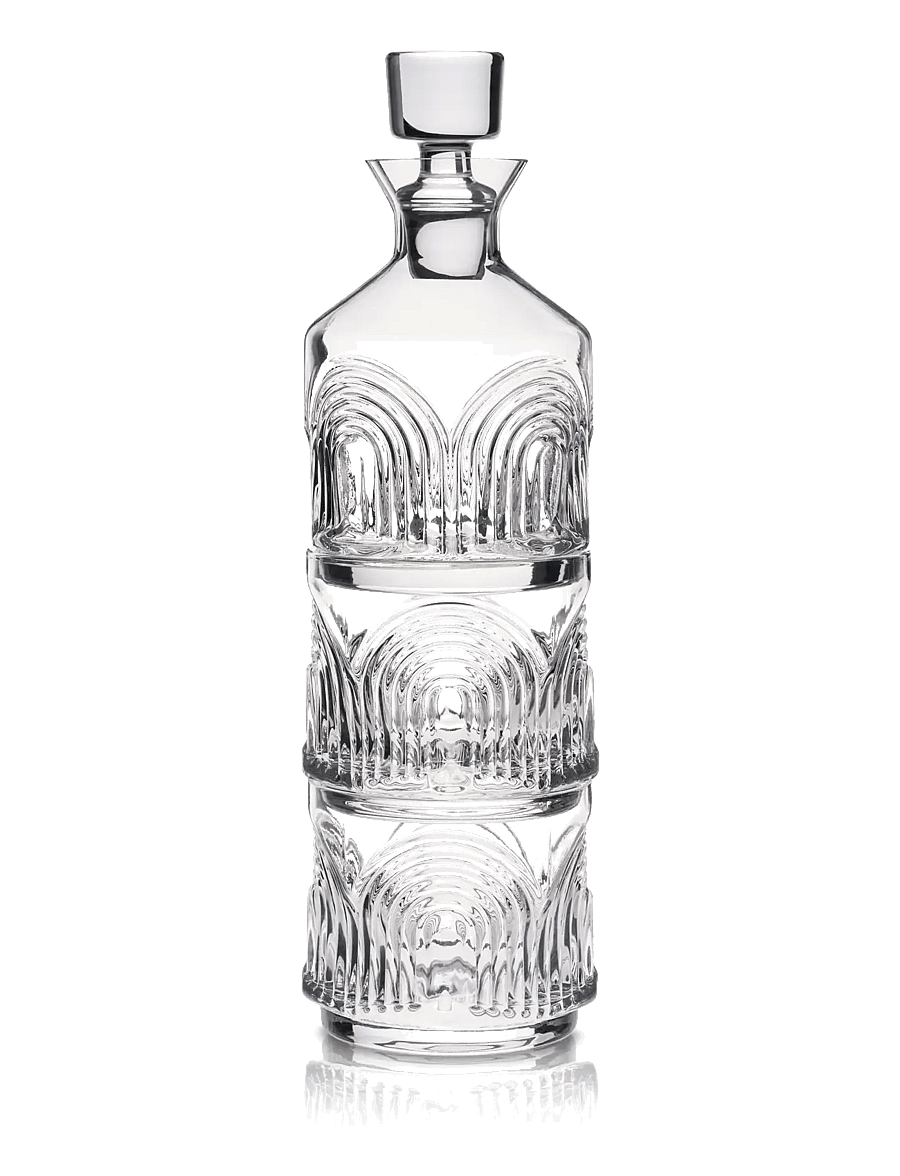 Viski - 3-Piece Deco Beau Crystal Stacking Decanter Viski® - transparent - 1