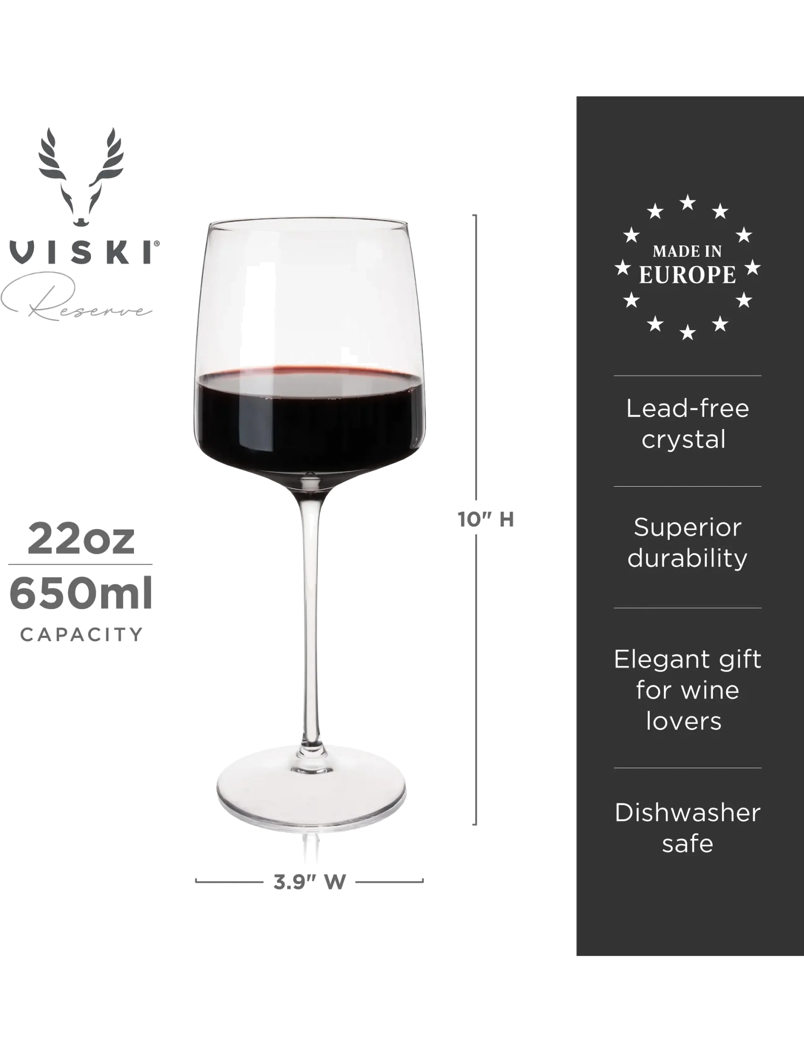 Viski - Reserve Julien Crystal Bordeaux Glasses Viski® - transparent - 2