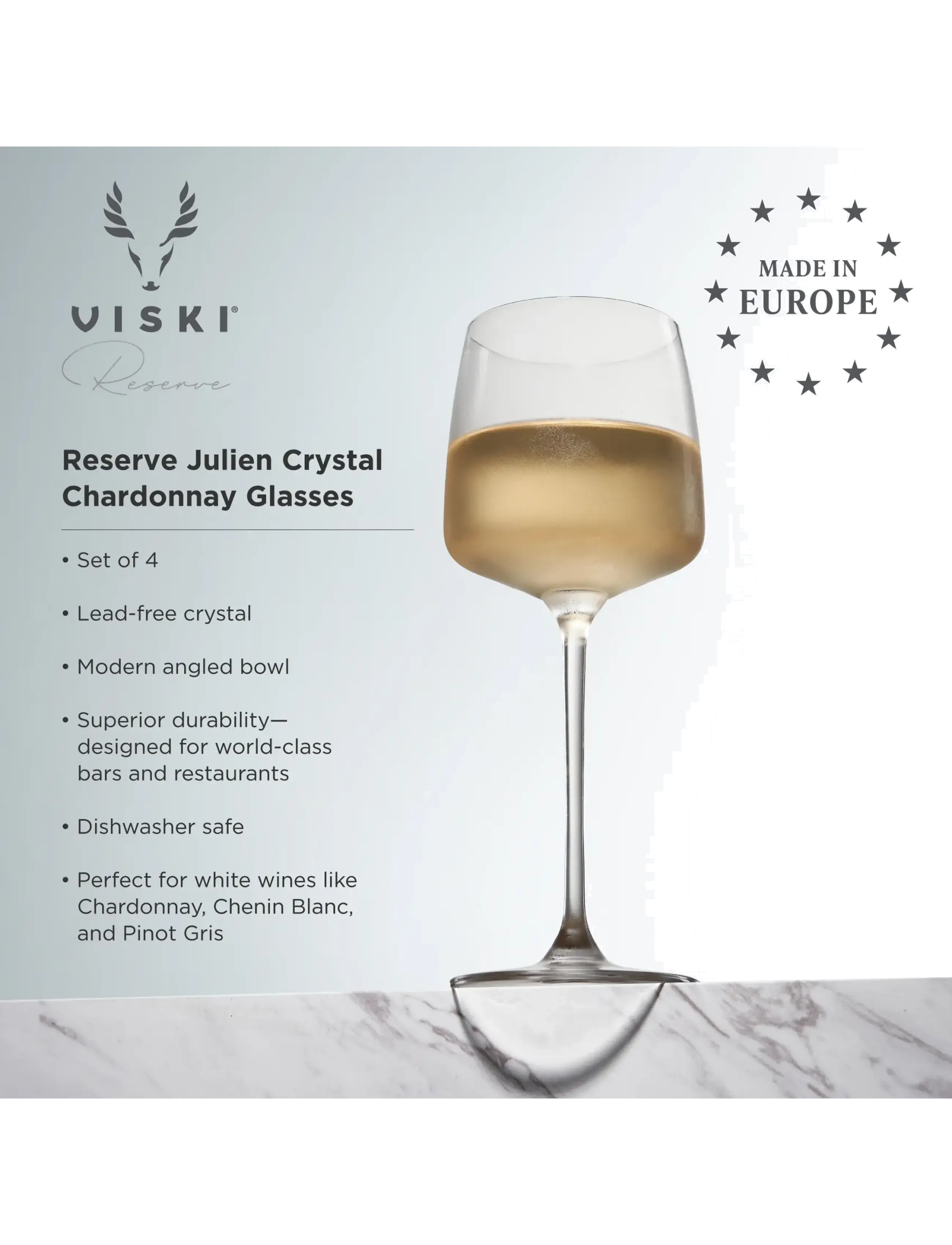 Viski - Reserve Julien Crystal Chardonnay Glasses Viski® - transparent - 2