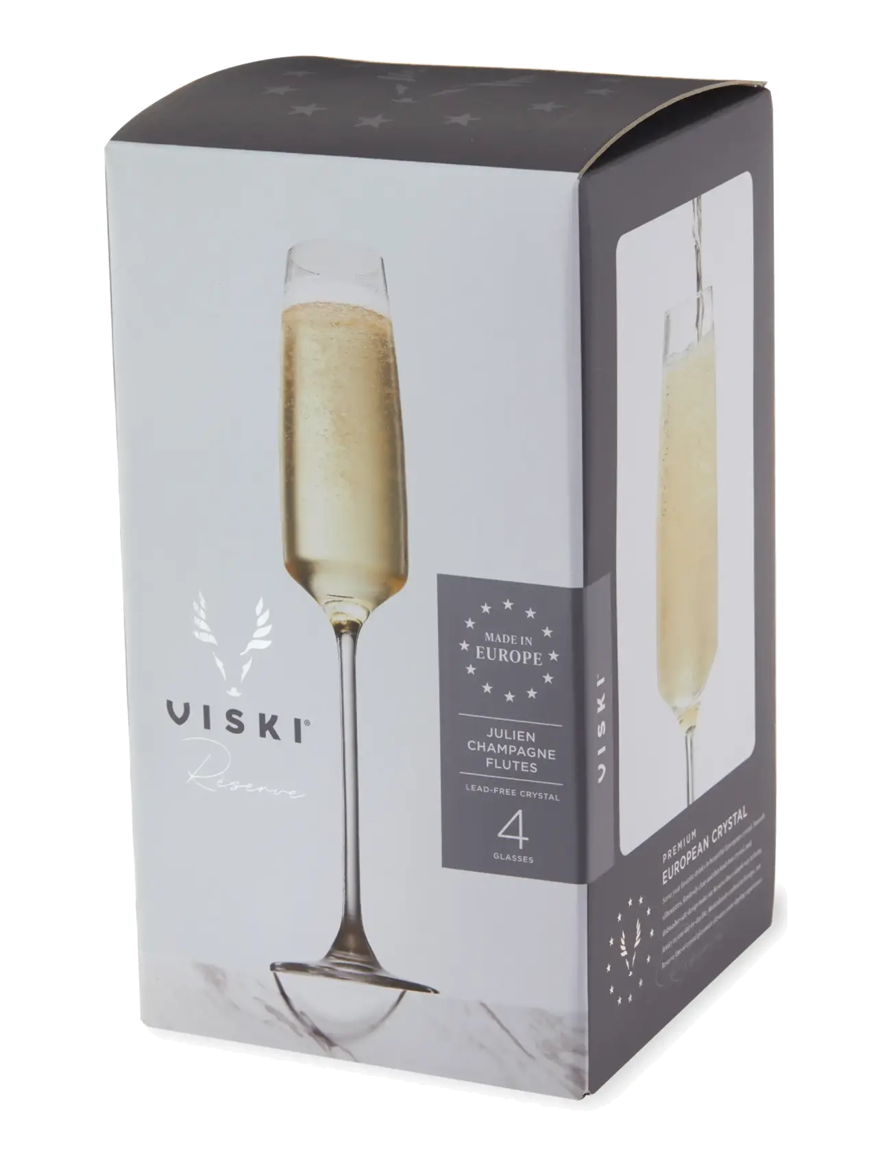 Viski - Reserve Julien Crystal Champagne Flute Glasses Viski® - champagneglas - transparent - 5