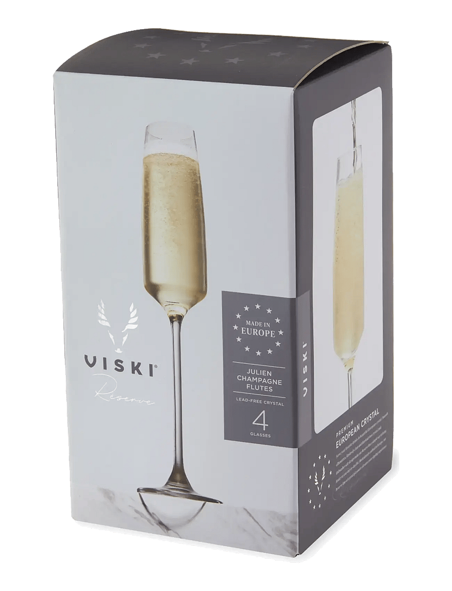 Viski - Reserve Julien Crystal Champagne Flute Glasses Viski® - transparent - 5