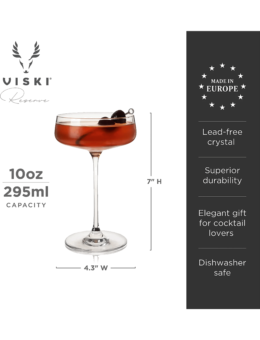 Viski - Reserve Julien Crystal Coupe Glasses Viski® - transparent - 3