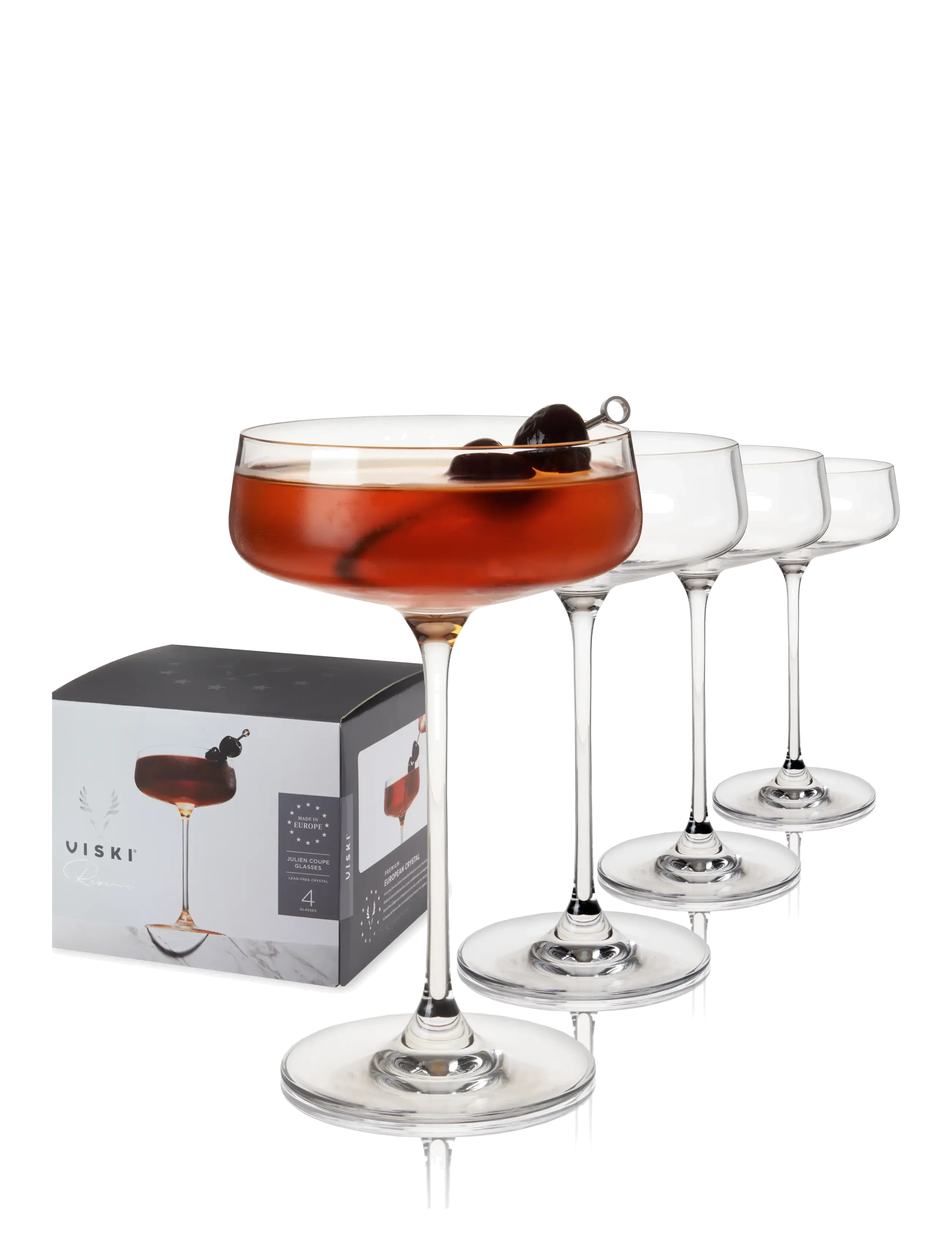 Viski - Reserve Julien Crystal Coupe Glasses Viski® - transparent - 4