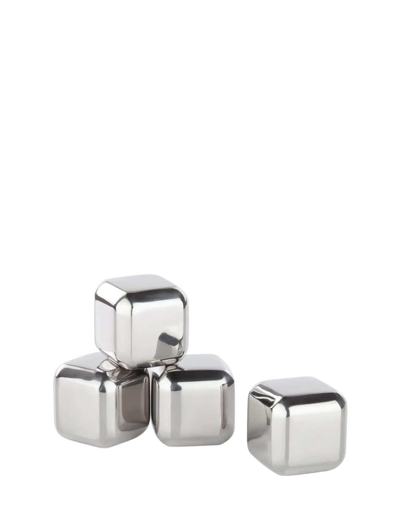 Viski Glacier Rocks® Small Stainless Steel Cubes Viski® - Viski - STEEL / silver