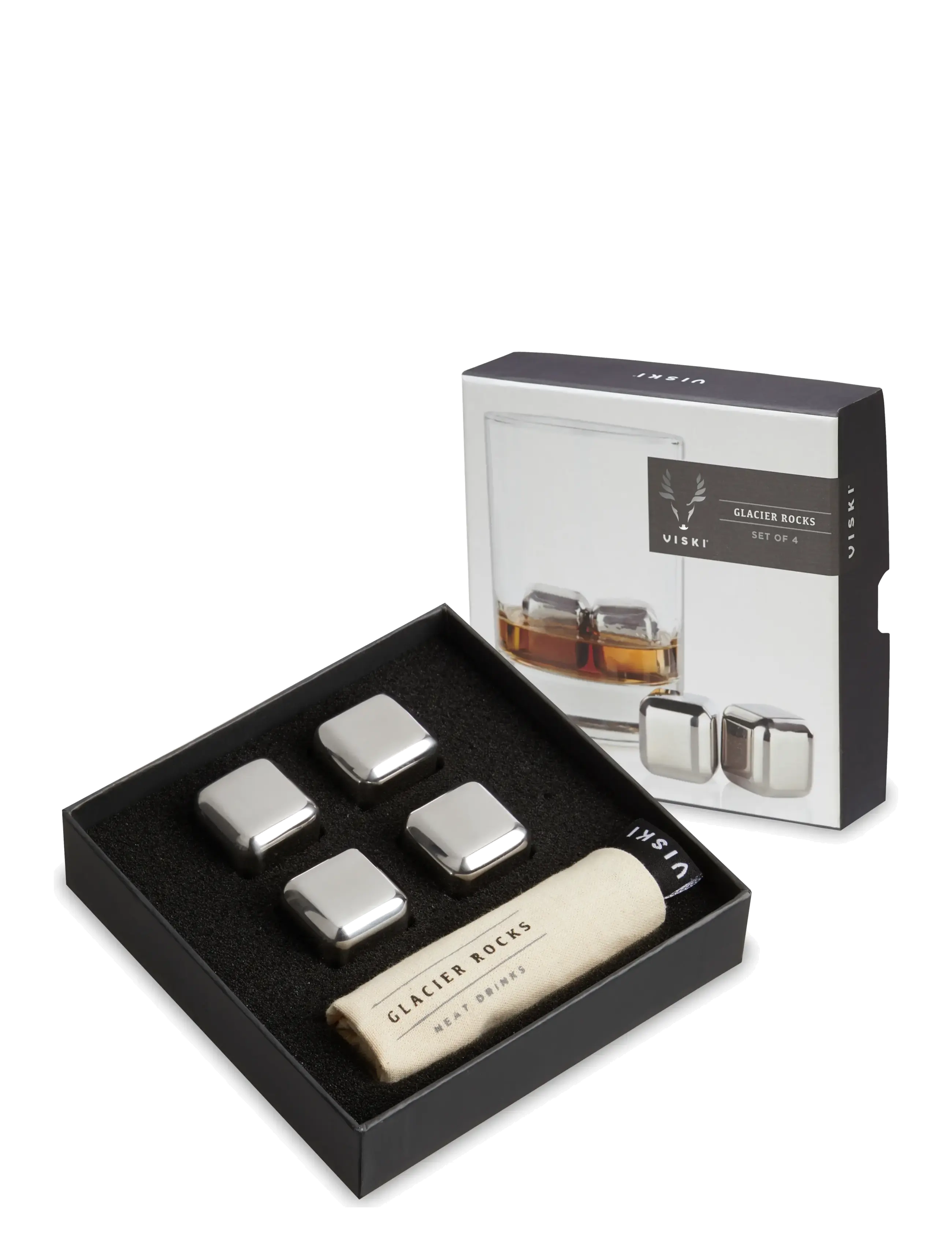 Viski - Glacier Rocks® Small Stainless Steel Cubes Viski® - steel - 2