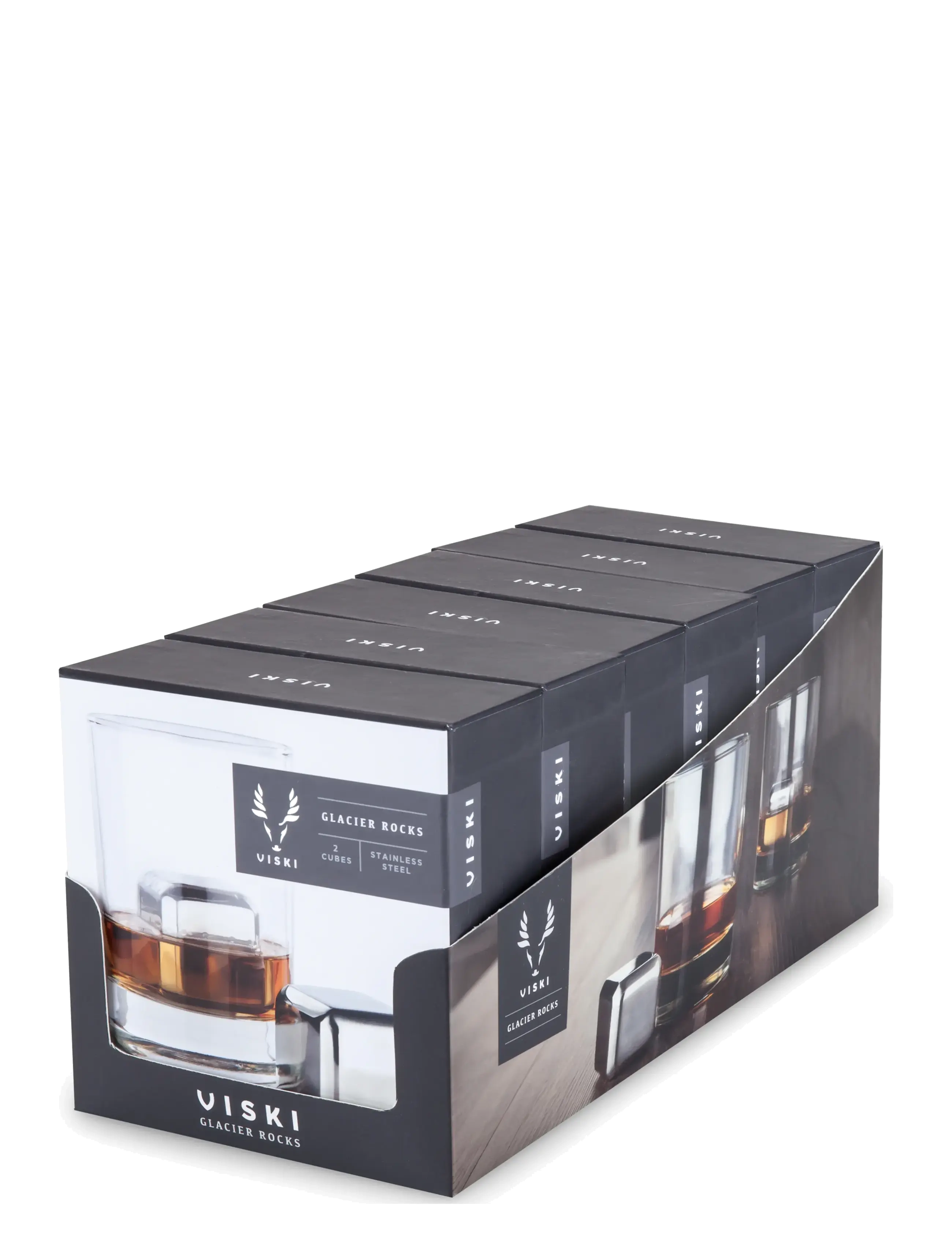 Viski - Glacier Rocks® Large Stainless Steel Cubes Viski® - steel - 5