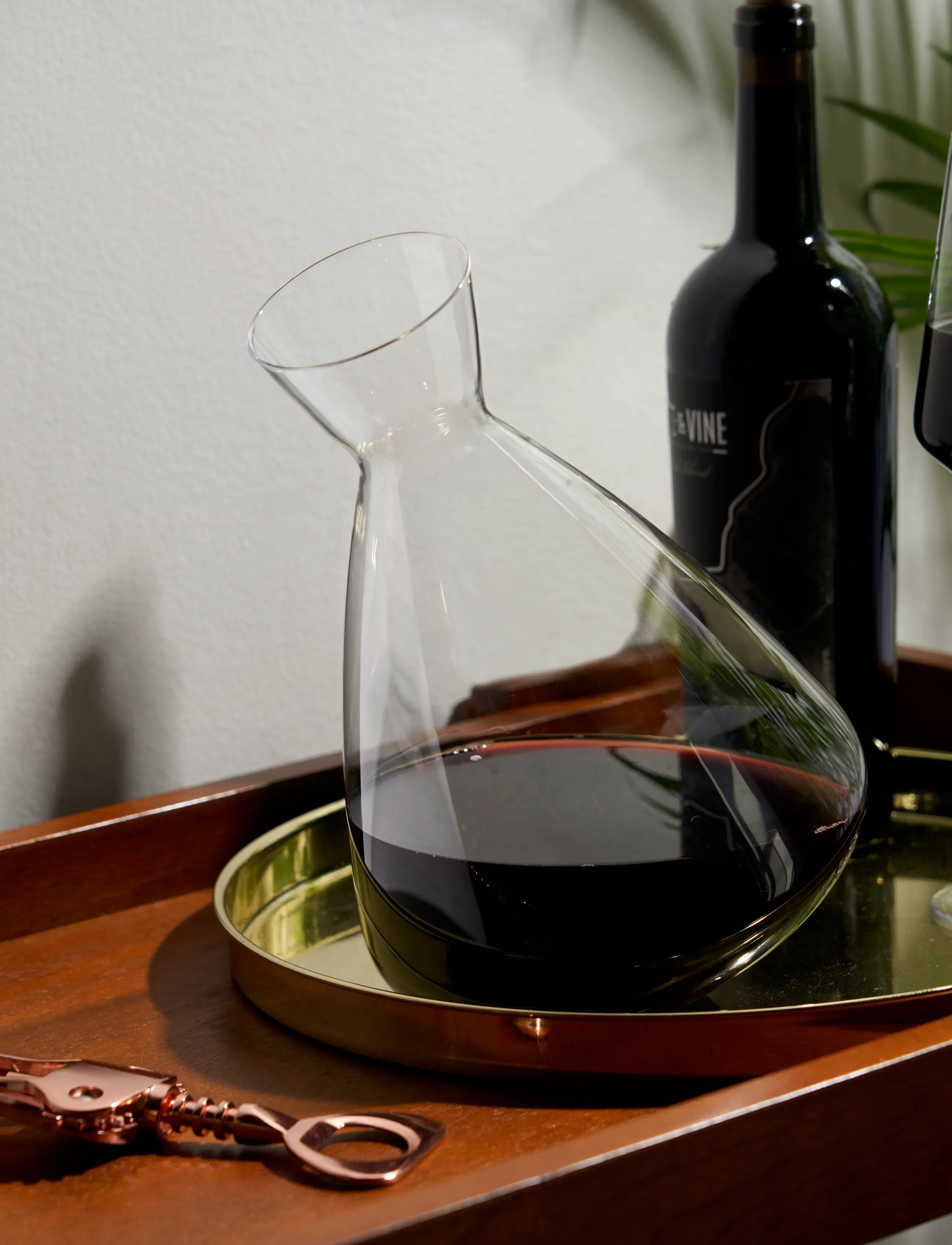Viski - Rolling Crystal Wine Decanter Viski® - vinkaraffer - transparent - 0