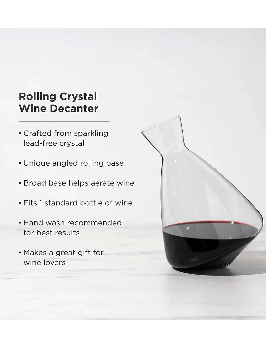 Viski - Rolling Crystal Wine Decanter Viski® - transparent - 3