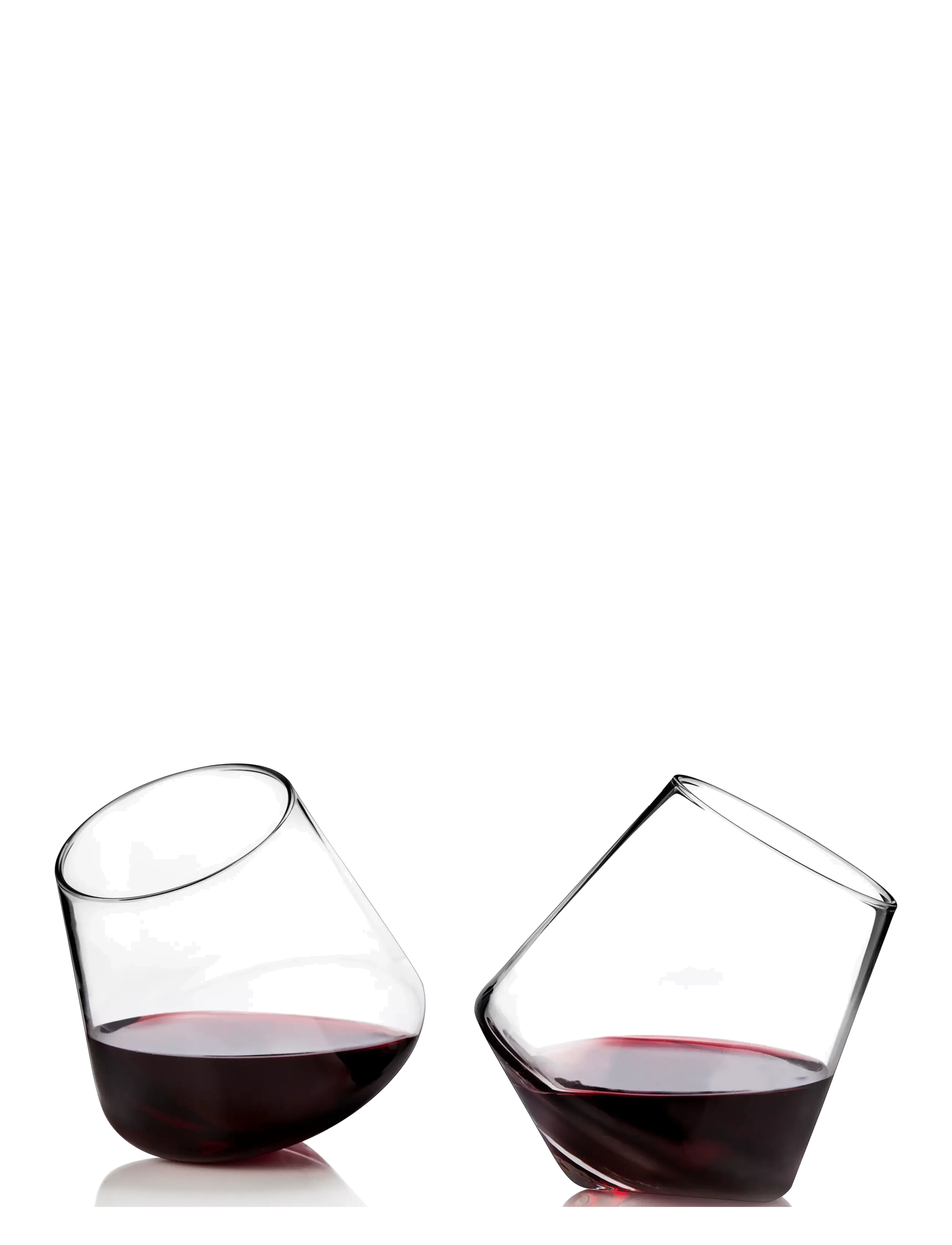 Viski - Rolling Crystal Wine Glasses Viski® - rödvinsglas - transparent - 3