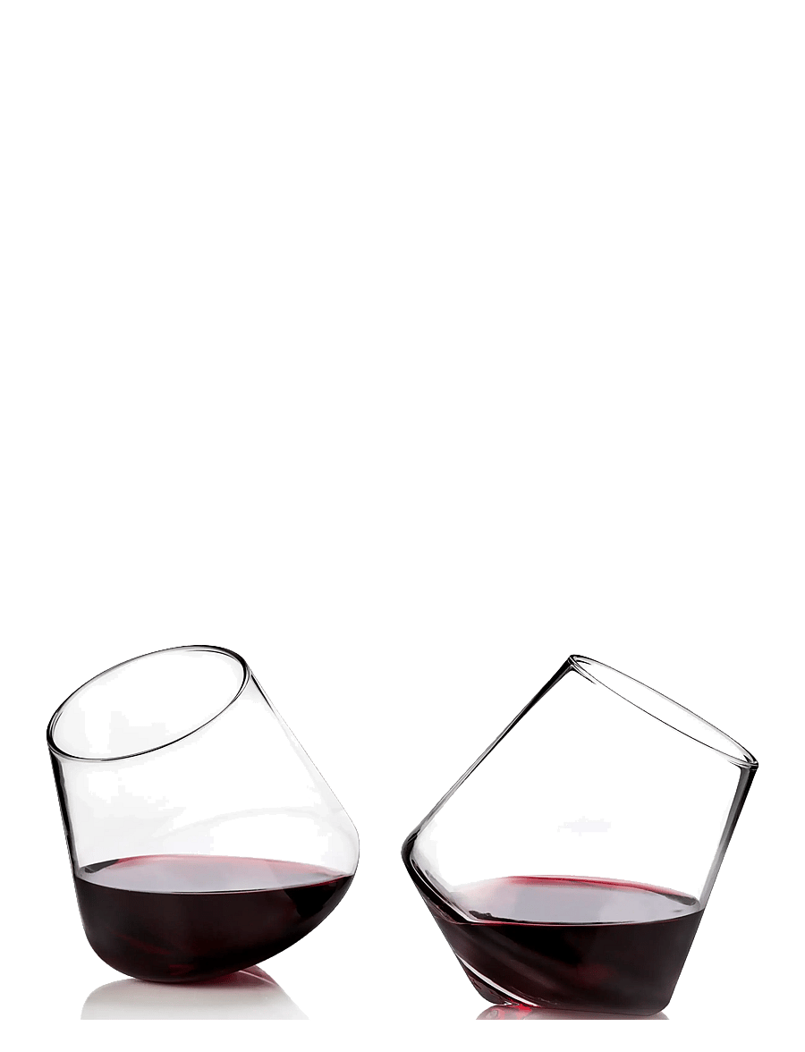 Viski - Rolling Crystal Wine Glasses Viski® - transparent - 3
