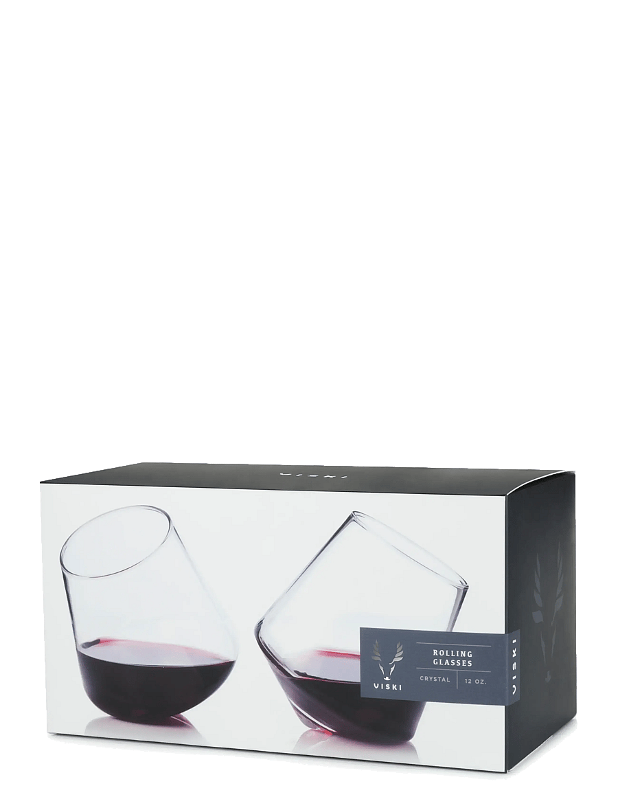 Viski - Rolling Crystal Wine Glasses Viski® - transparent - 5