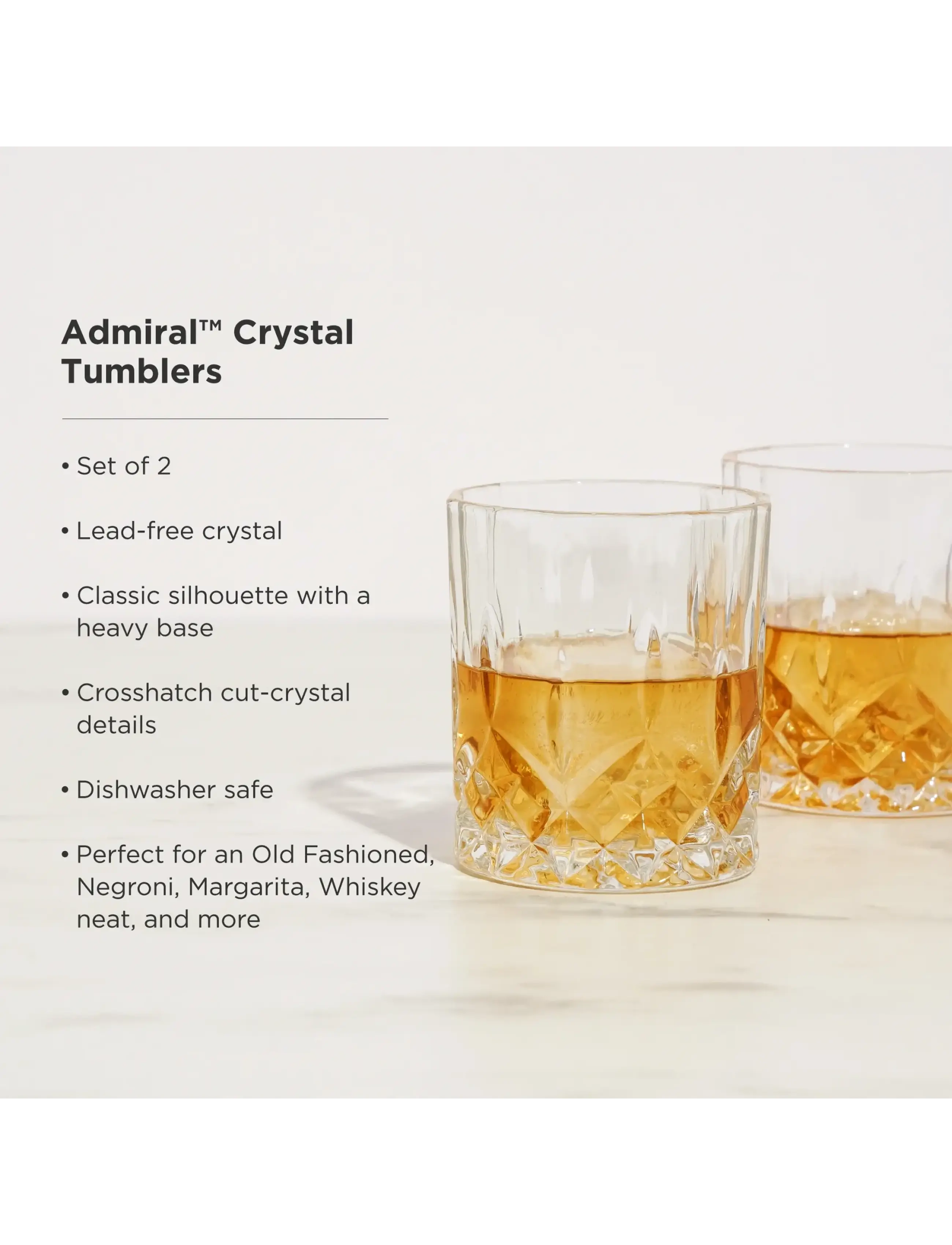 Viski - Admiral™ Crystal Rocks Glasses Viski® - transparent - 4