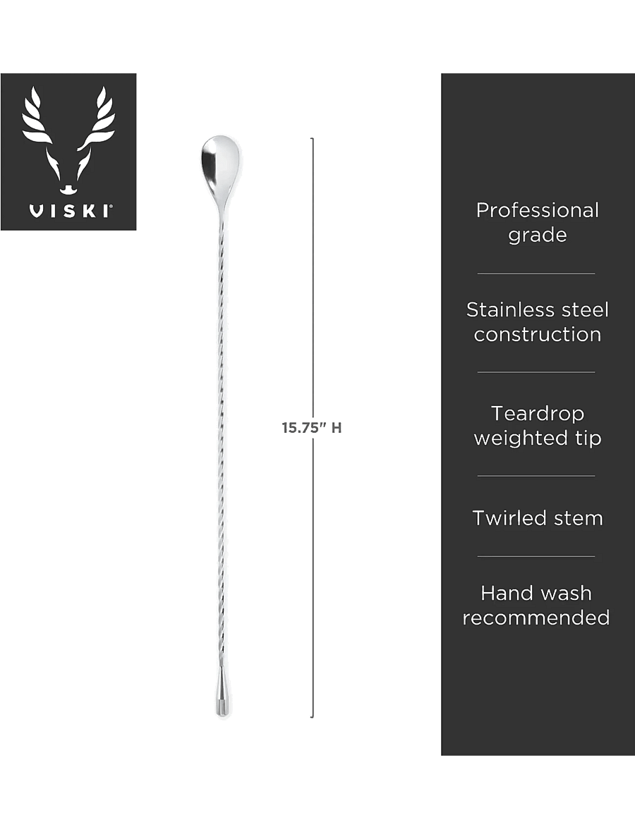 Viski - Harrison Weighted Barspoon in Silver Viski® - silver - 2