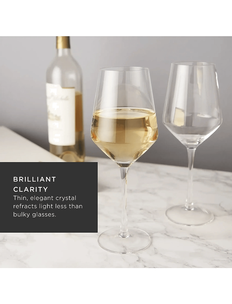 Viski - Raye Crystal Angled Chardonnay Glasses Viski® - transparent - 5