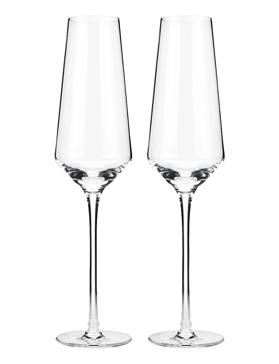 Viski - Raye Crystal Angled Champagne Flutes Viski® - transparent - 1