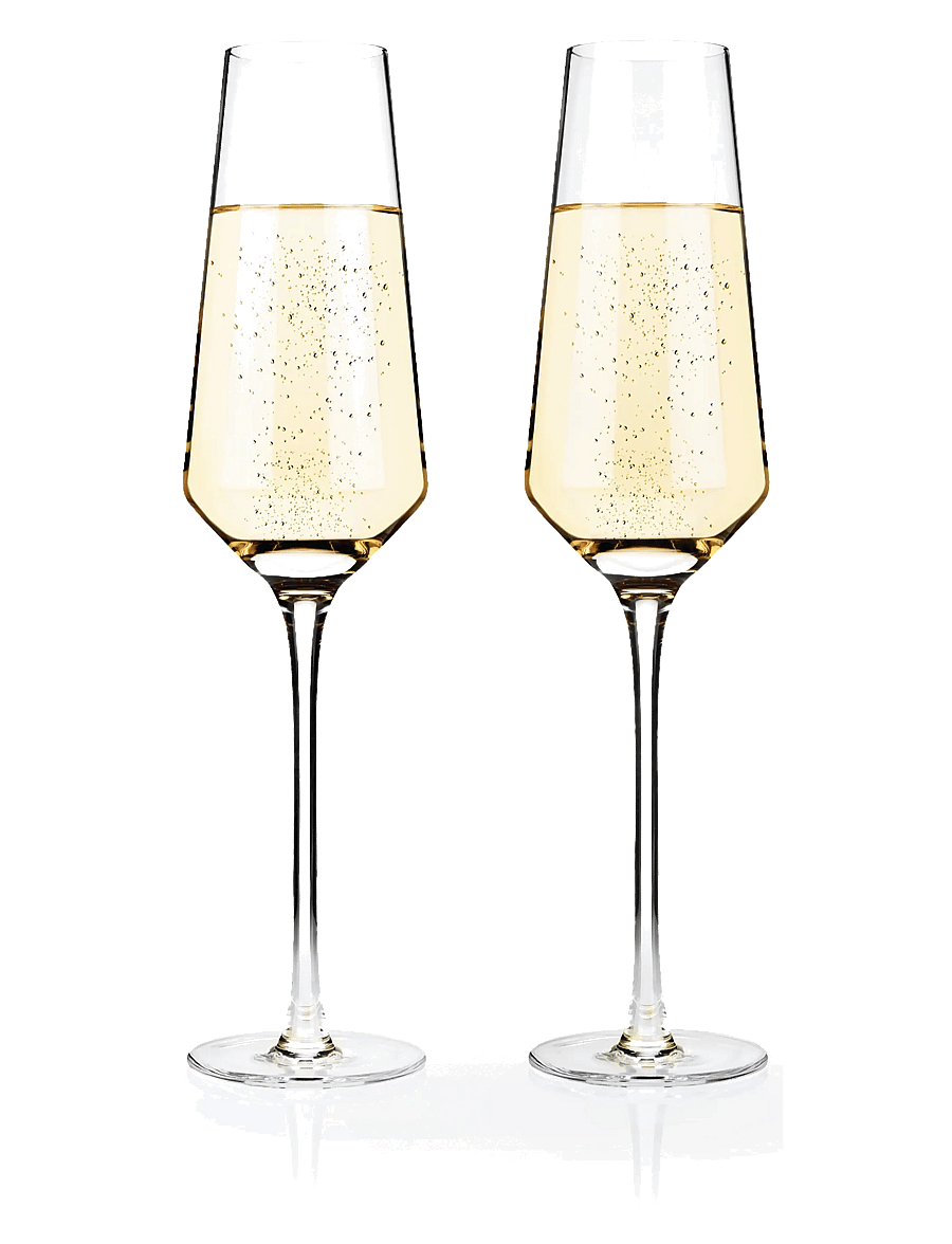 Viski - Raye Crystal Angled Champagne Flutes Viski® - transparent - 2