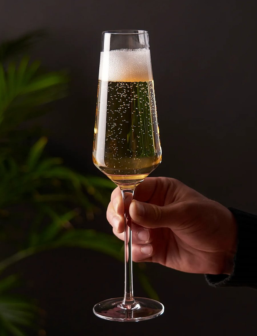 Viski - Raye Crystal Angled Champagne Flutes Viski® - transparent - 0