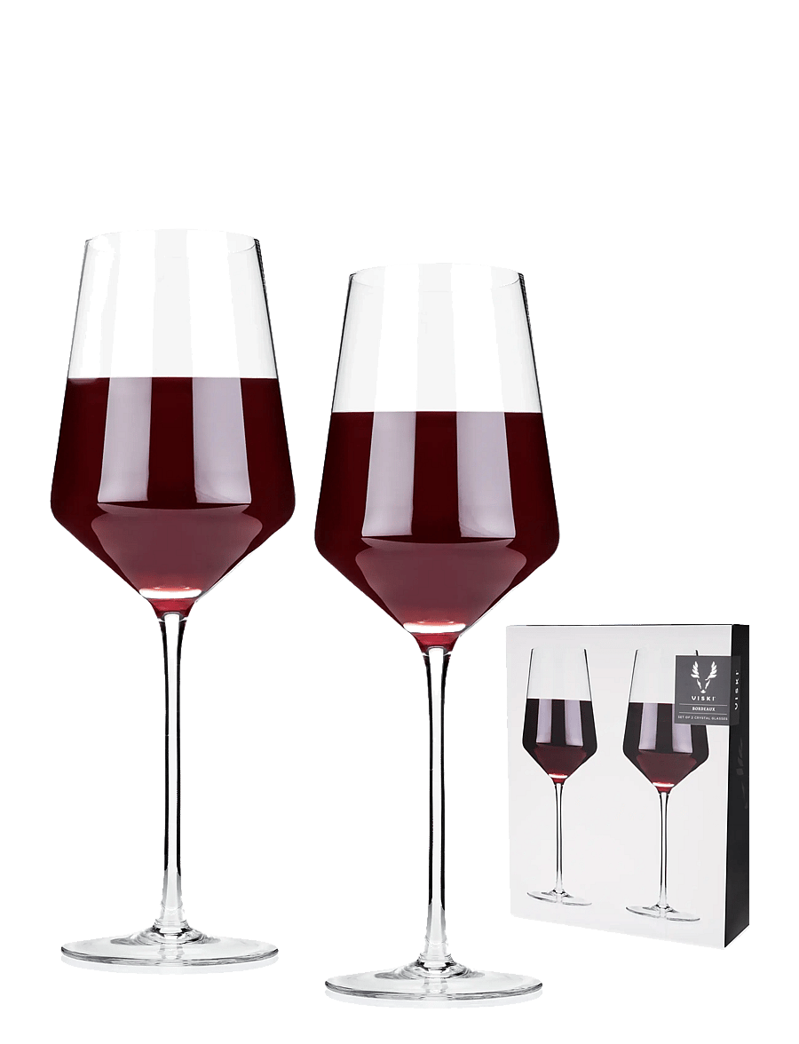 Viski - Raye Crystal Angled Bordeaux Glasses Viski® - transparent - 4