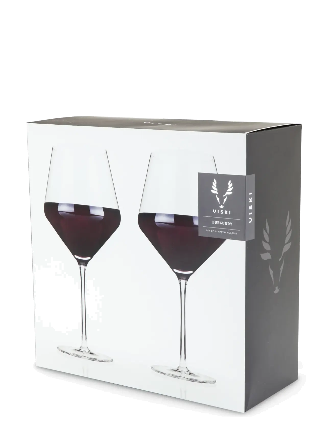 Viski - Raye Crystal Angled Burgundy Glasses Viski® - transparent - 5