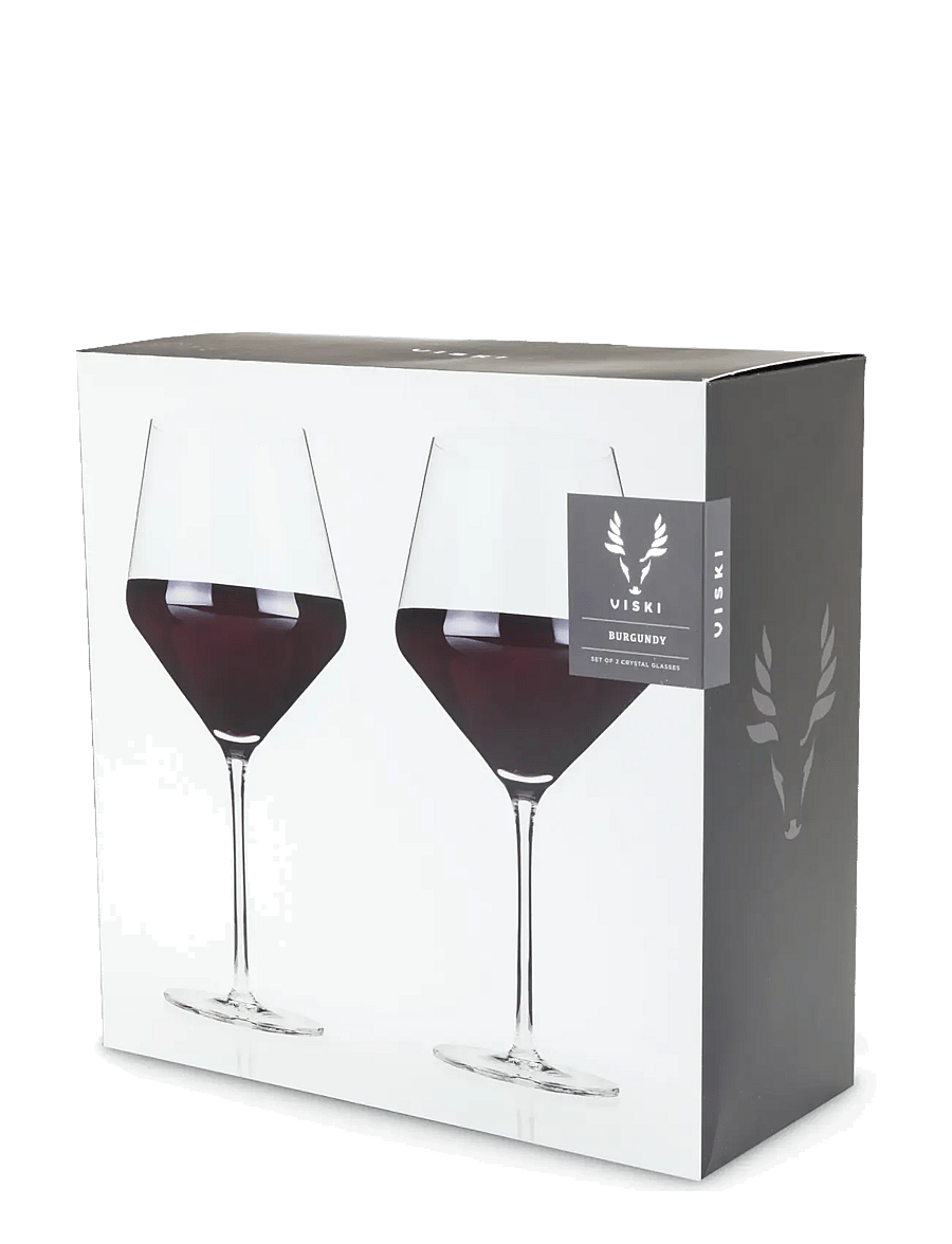Viski - Raye Crystal Angled Burgundy Glasses Viski® - transparent - 5