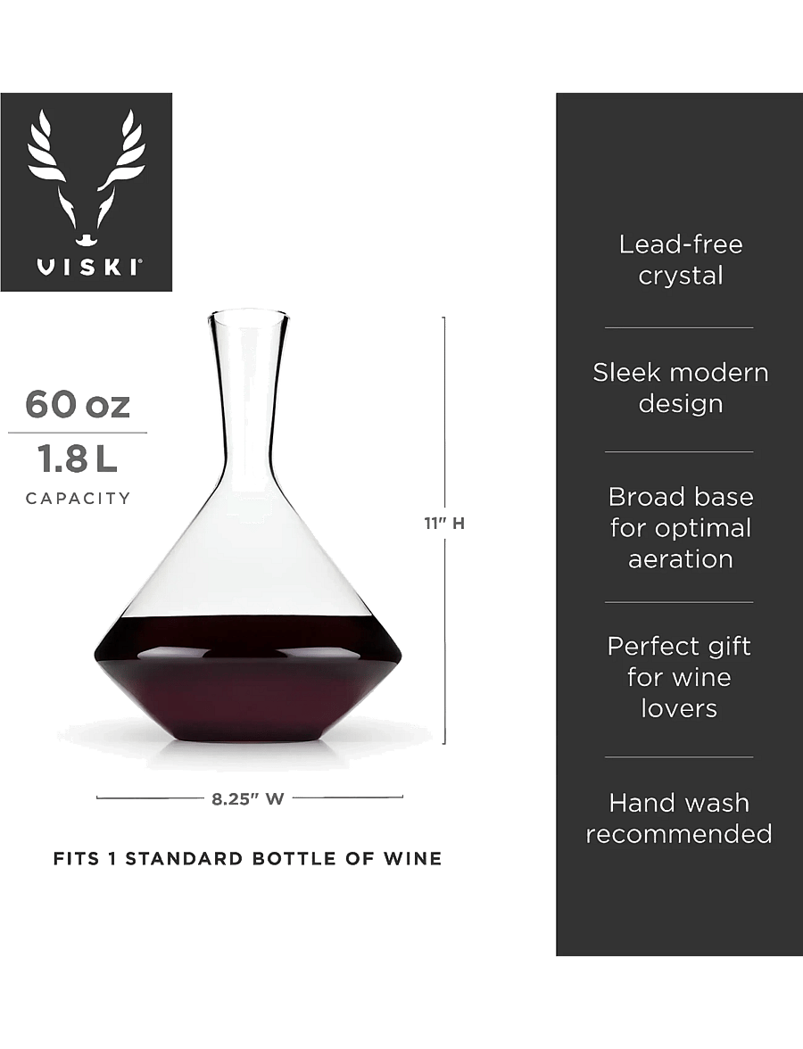 Viski - Raye Crystal Angled Wine Decanter Viski® - transparent - 2