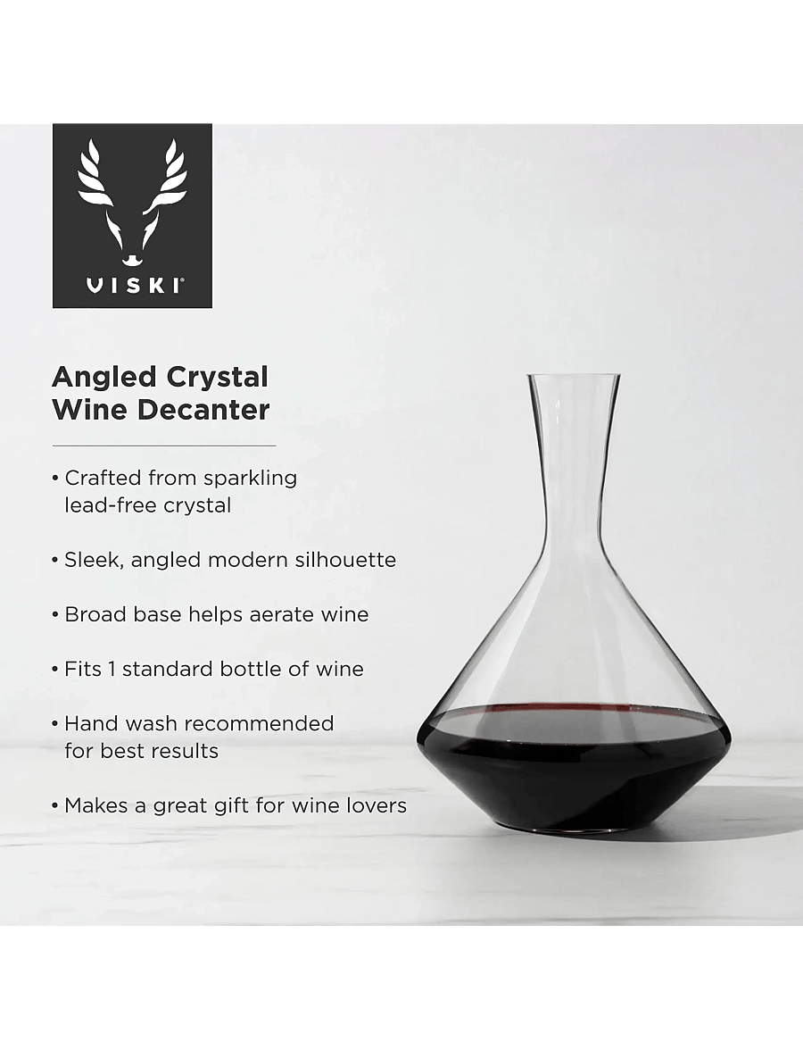 Viski - Raye Crystal Angled Wine Decanter Viski® - transparent - 3