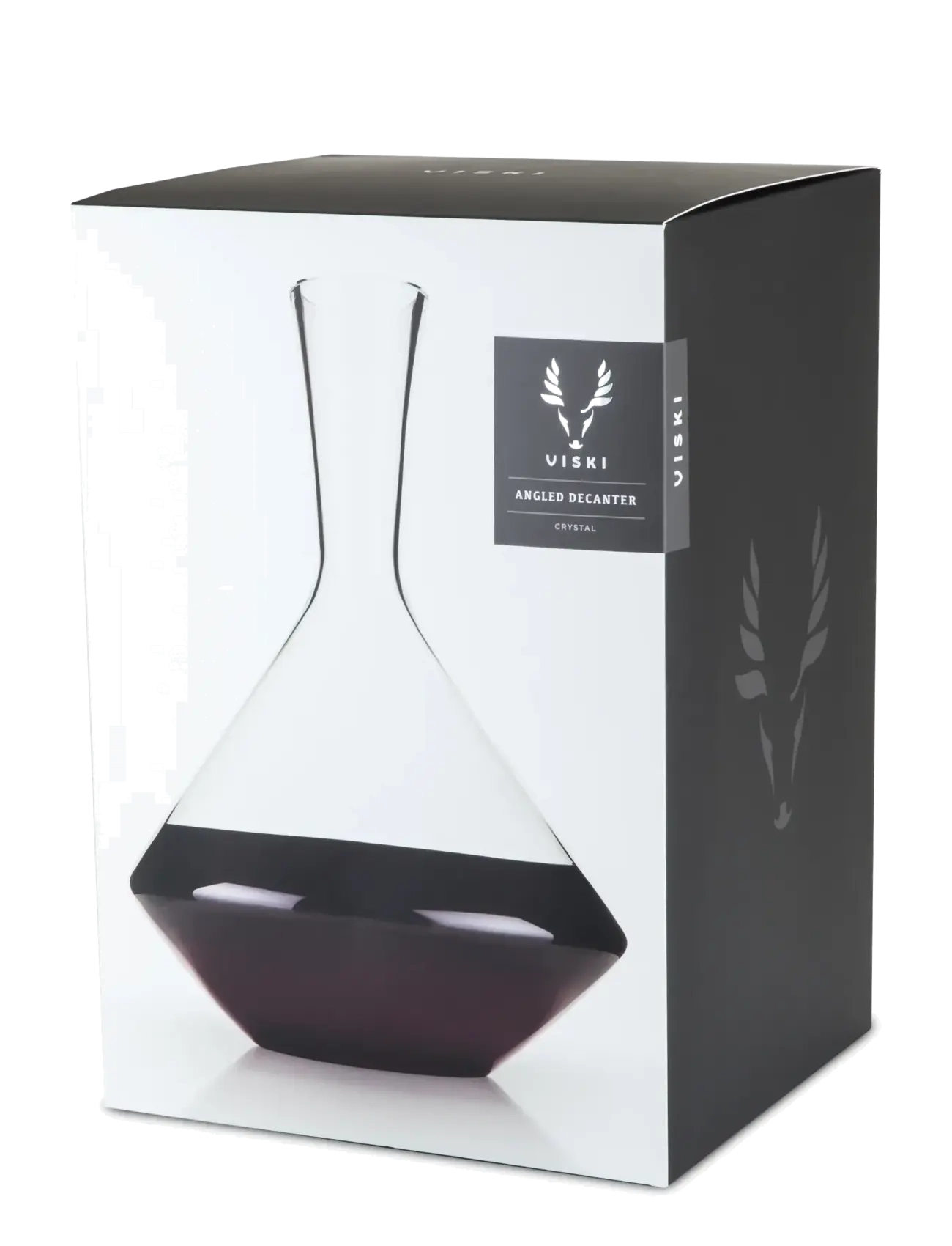Viski - Raye Crystal Angled Wine Decanter Viski® - vinkaraffer - transparent - 4