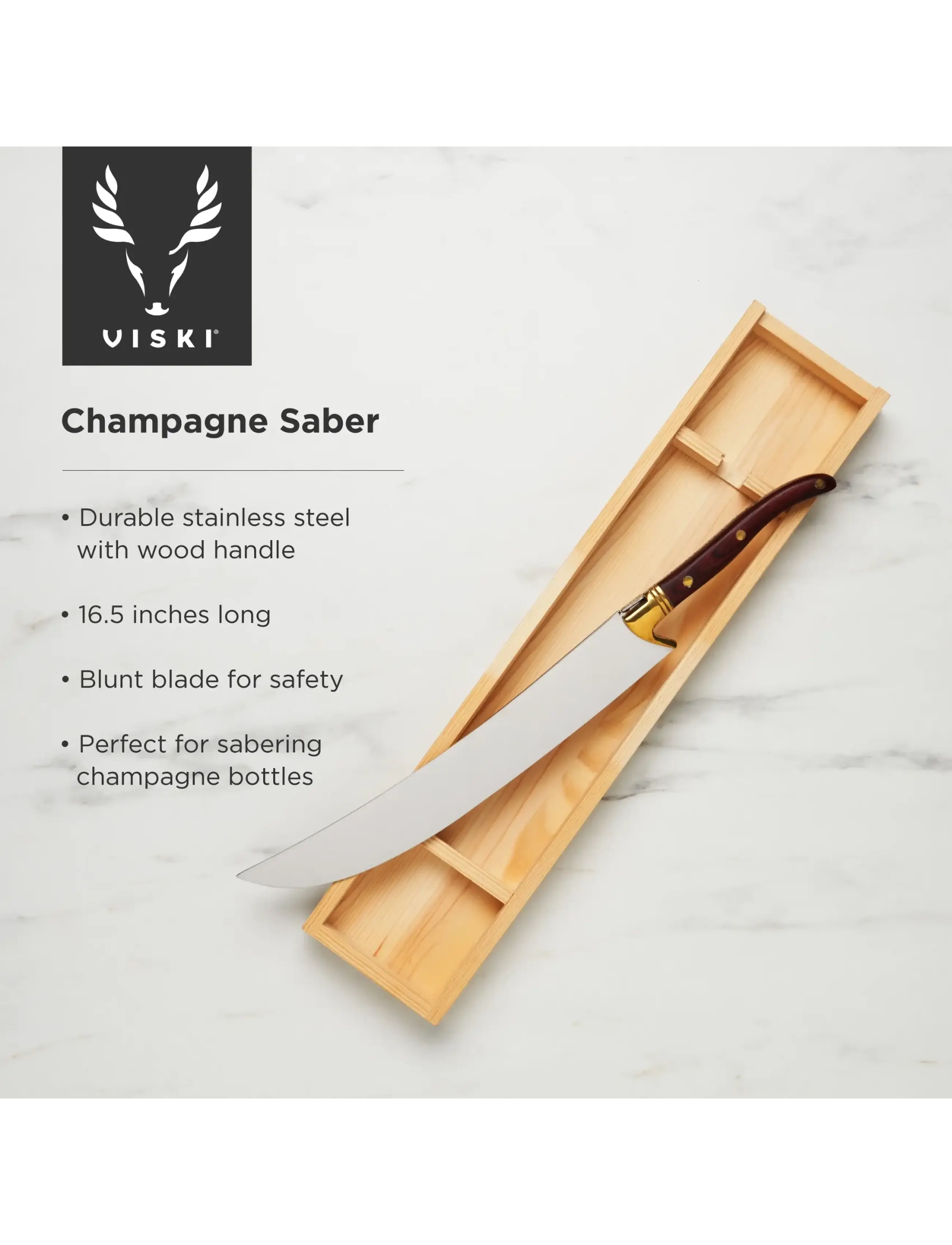 Viski - Champagne Saber Viski® - bottle openers & wine stoppers - silver - 5