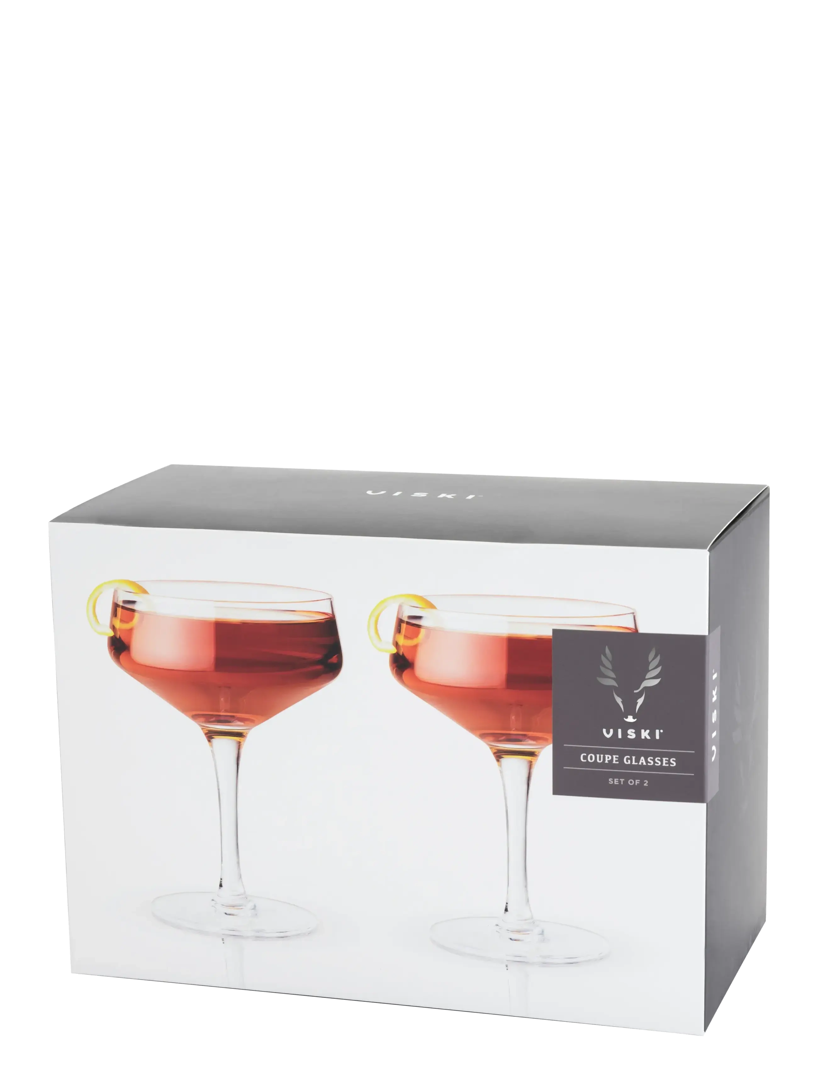 Viski - Raye Crystal Angled Coupe Glasses Viski® - martiniglas & cocktailglas - transparent - 3