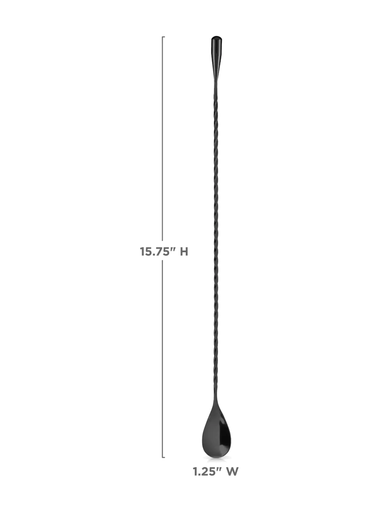 Viski - 40cm Gunmetal Weighted Barspoon by Viski® - gunmetal - 2