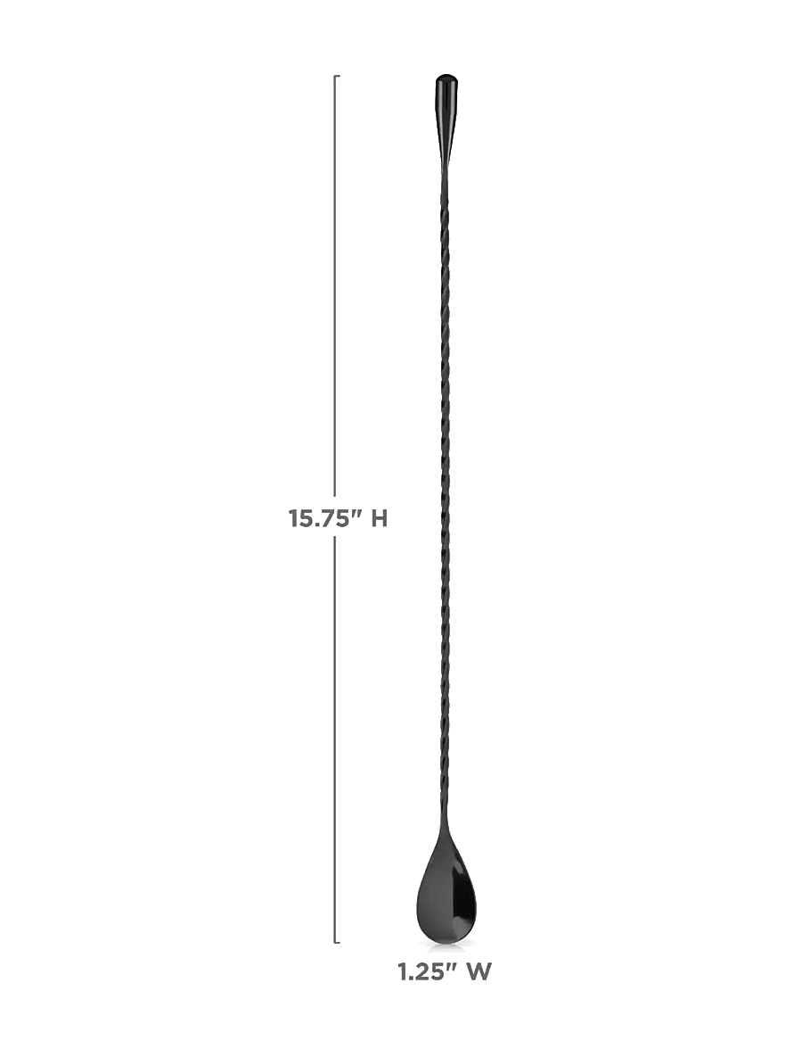 Viski - 40cm Gunmetal Weighted Barspoon by Viski® - gunmetal - 2
