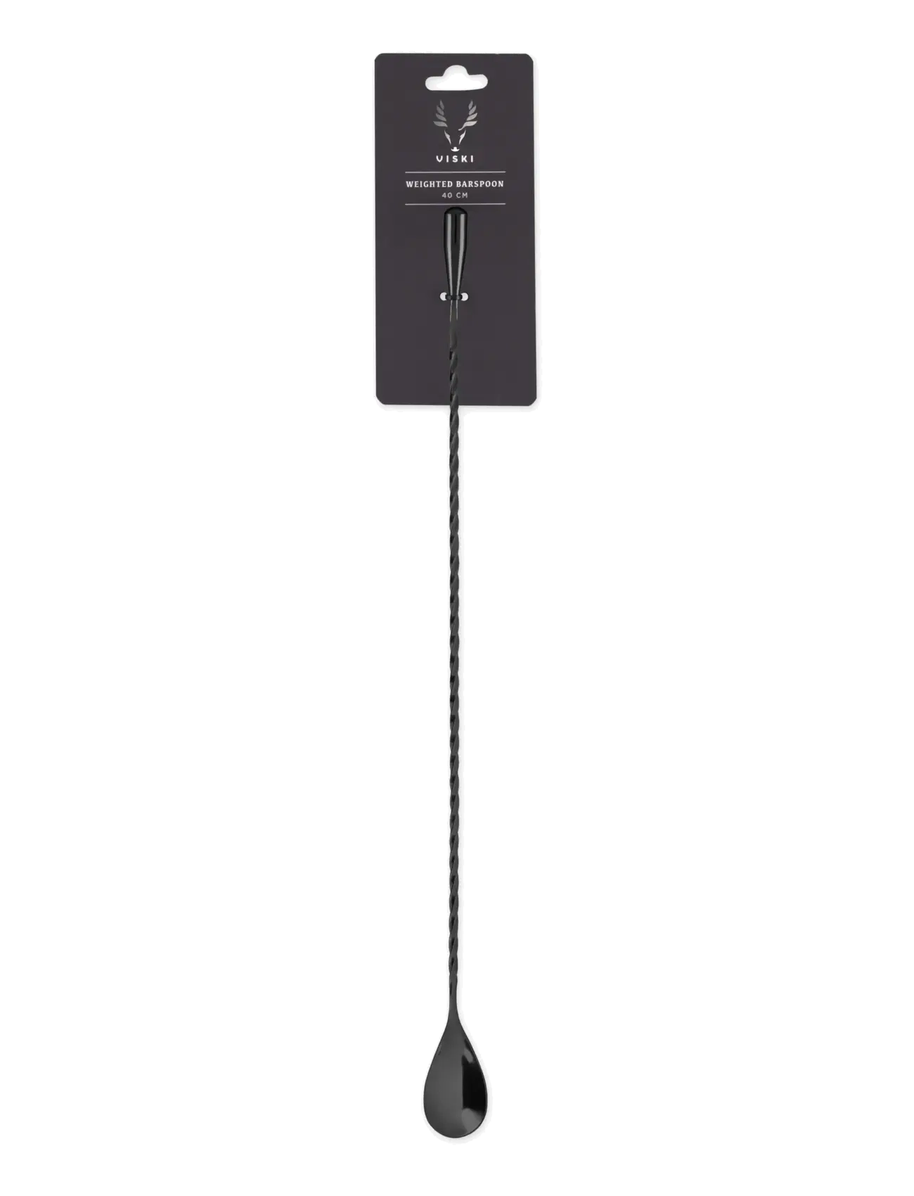 Viski - 40cm Gunmetal Weighted Barspoon by Viski® - gunmetal - 4